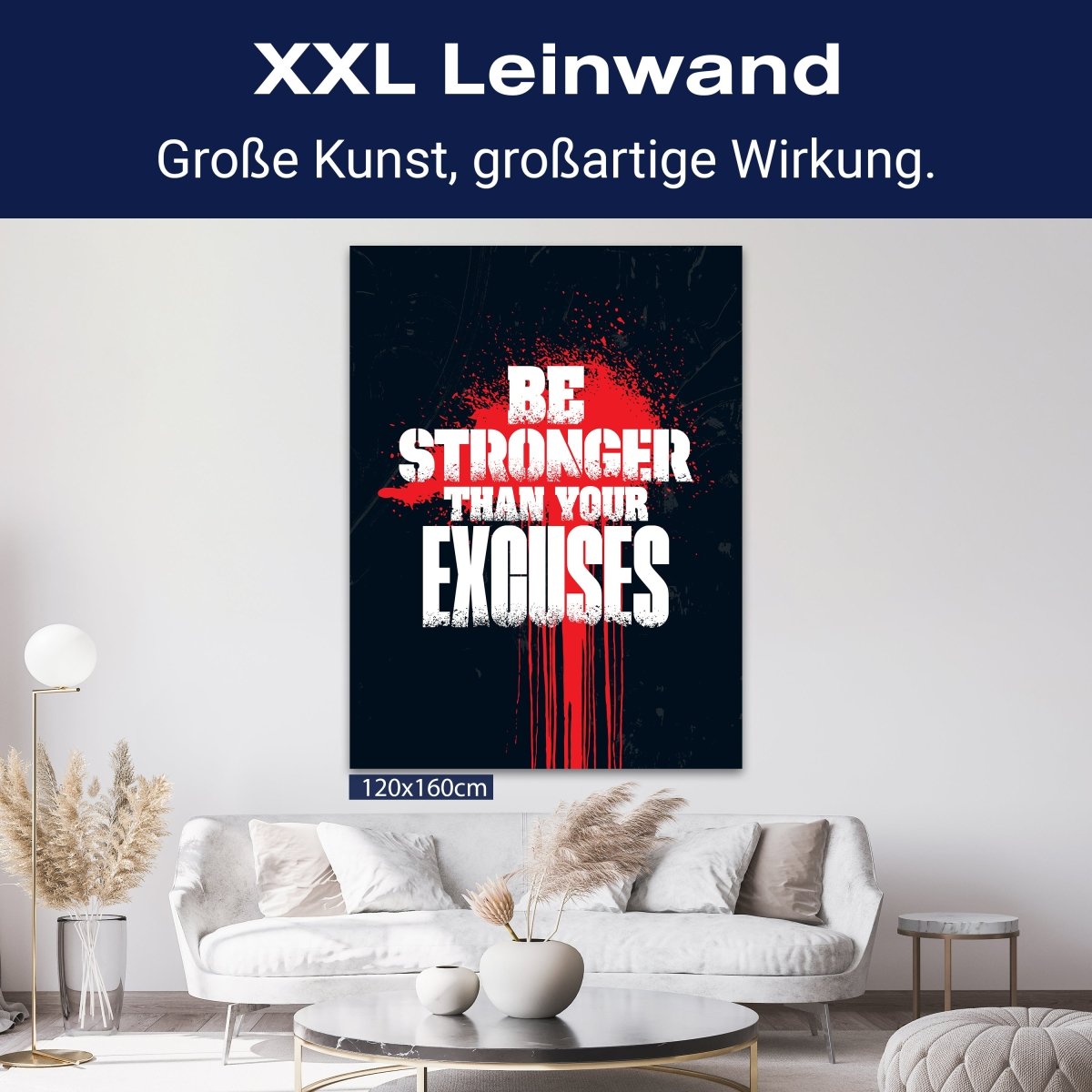 Leinwandbild Spruch, Be Stronger, Hochformat M0695 kaufen - Bild 9