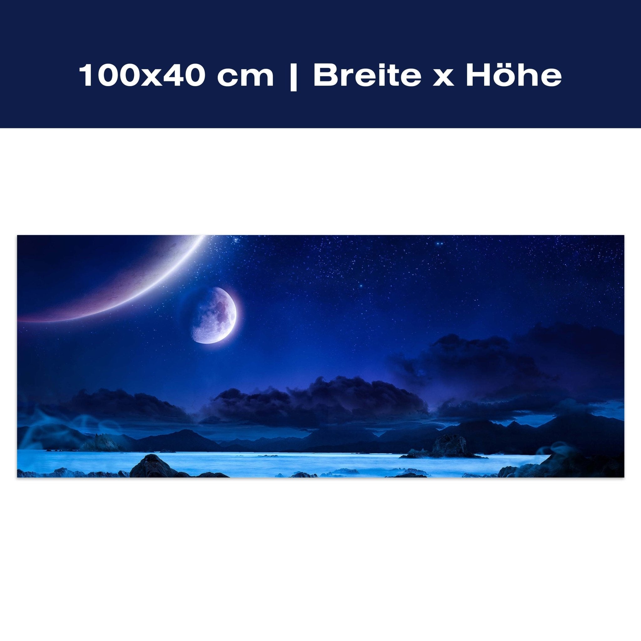 Leinwandbild Landschaft der Küste in der Nacht M0696 Leinwandbild Landschaft der Küste in der Nacht M0696