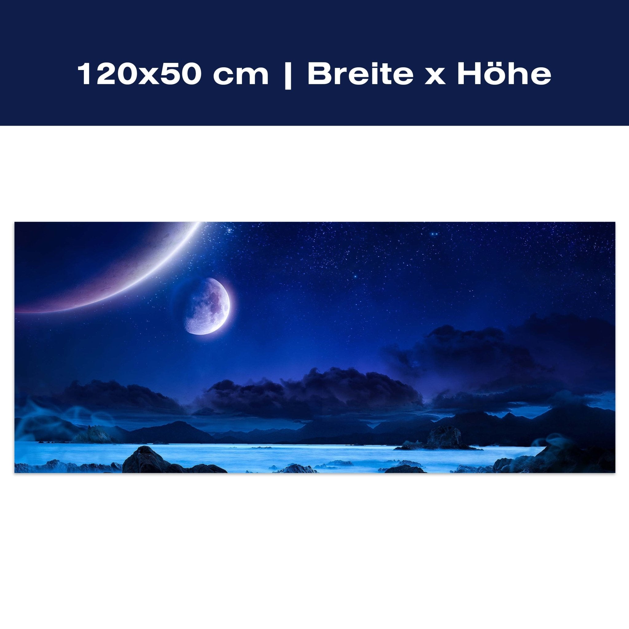Leinwandbild Landschaft der Küste in der Nacht M0696 Leinwandbild Landschaft der Küste in der Nacht M0696