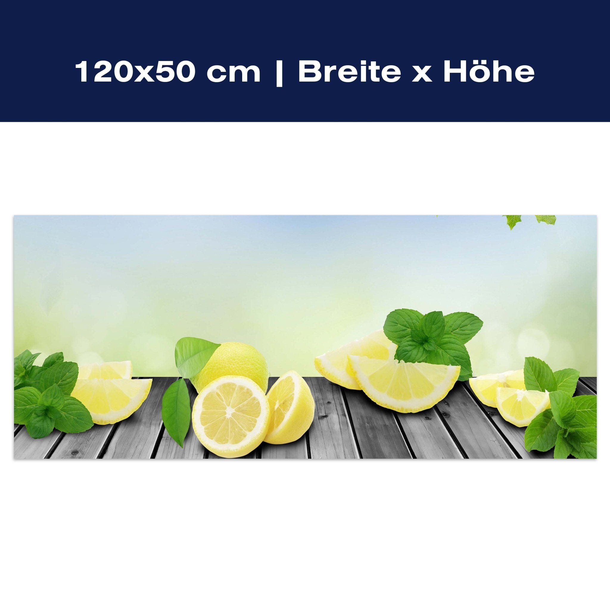 Leinwandbild Zitronen Grünen Hintergrund M0701 Leinwandbild Zitronen Grünen Hintergrund M0701