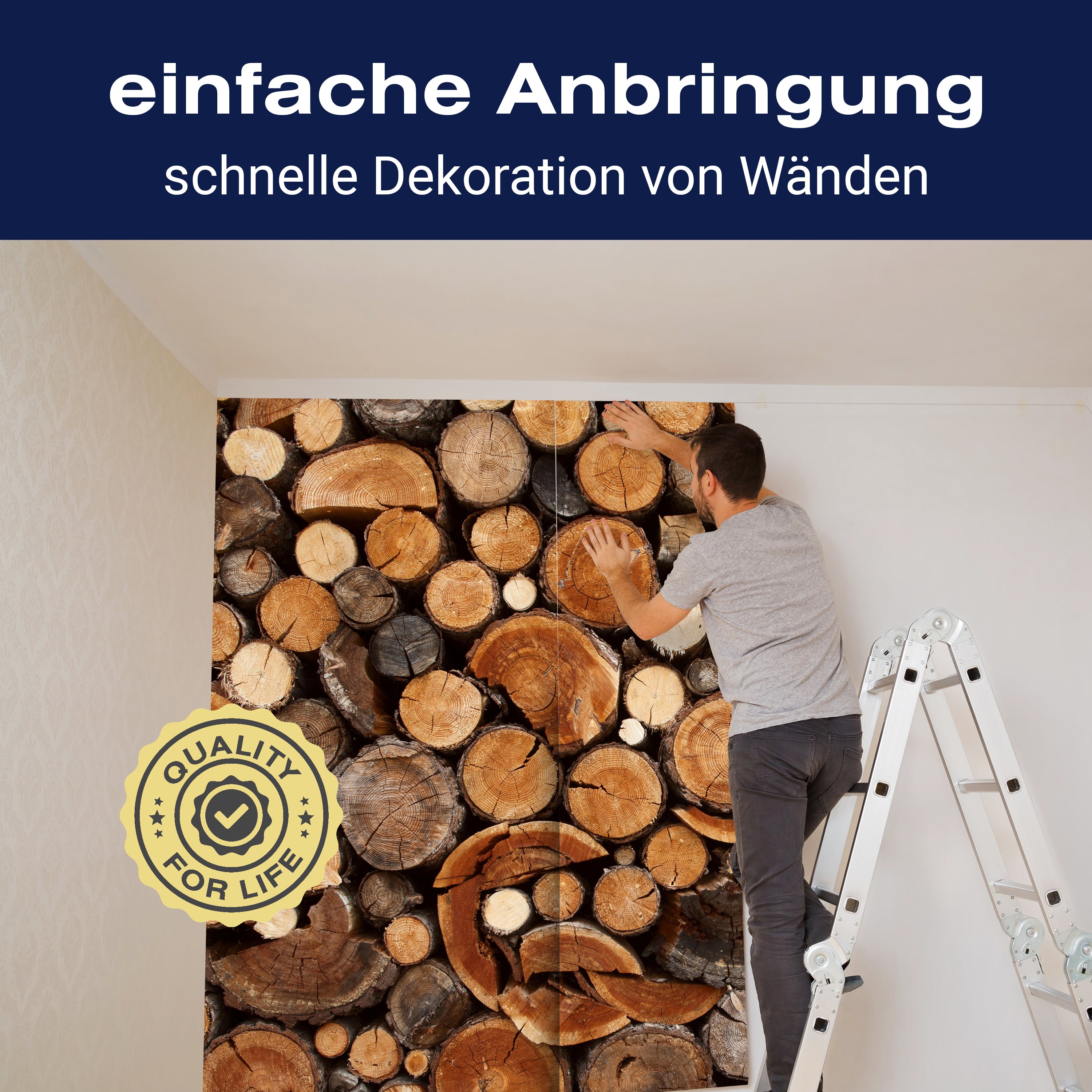 Fototapete Holz Holzoptik Holzstapel M0706 - Bild 3 Fototapete Holz Holzoptik Holzstapel M0706 - Bild 3