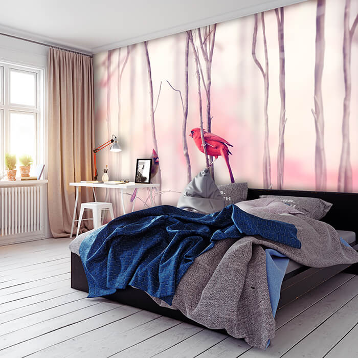 Fototapete Vögel Kardinal Wald M0718 - Bild 1 Fototapete Vögel Kardinal Wald M0718 - Bild 1