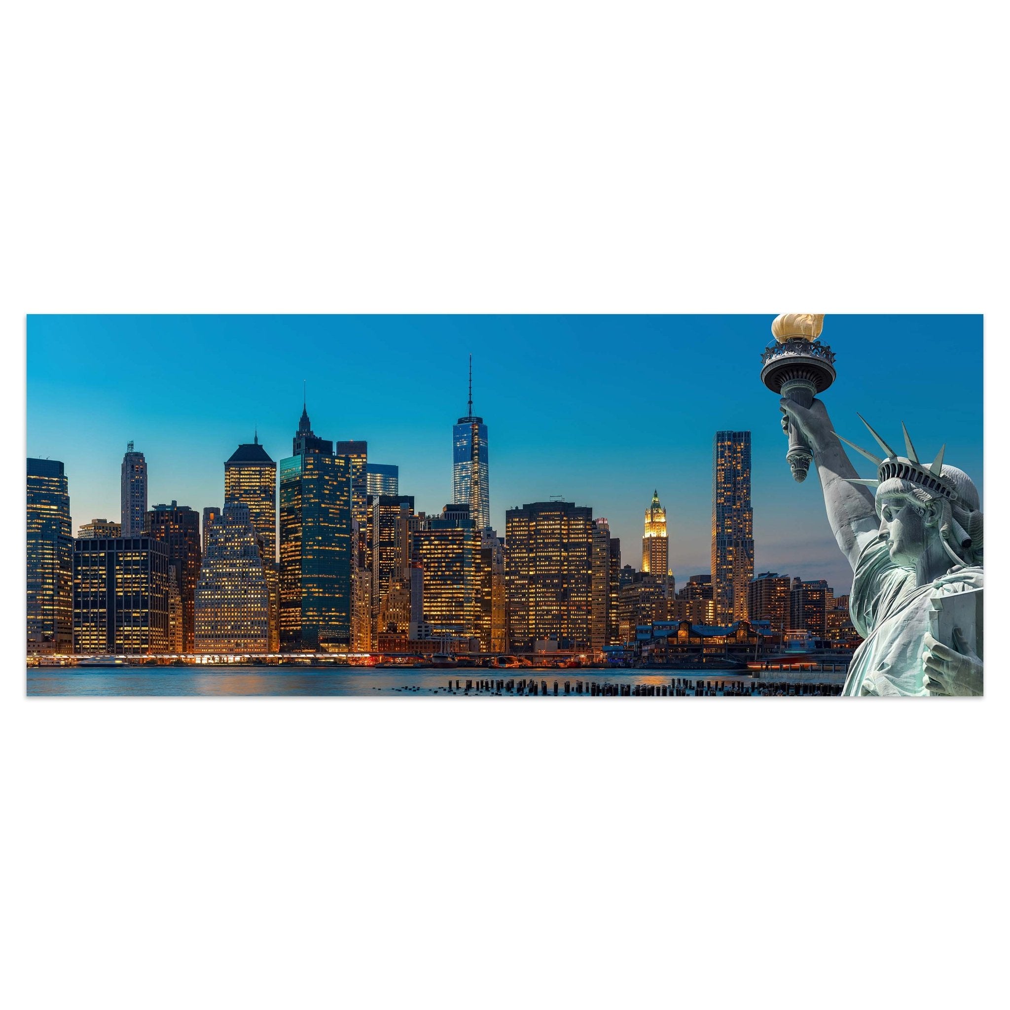 Leinwandbild New York Skyline Freiheitsstatue M0726 kaufen - Bild 1 Leinwandbild New York Skyline Freiheitsstatue M0726 kaufen - Bild 1