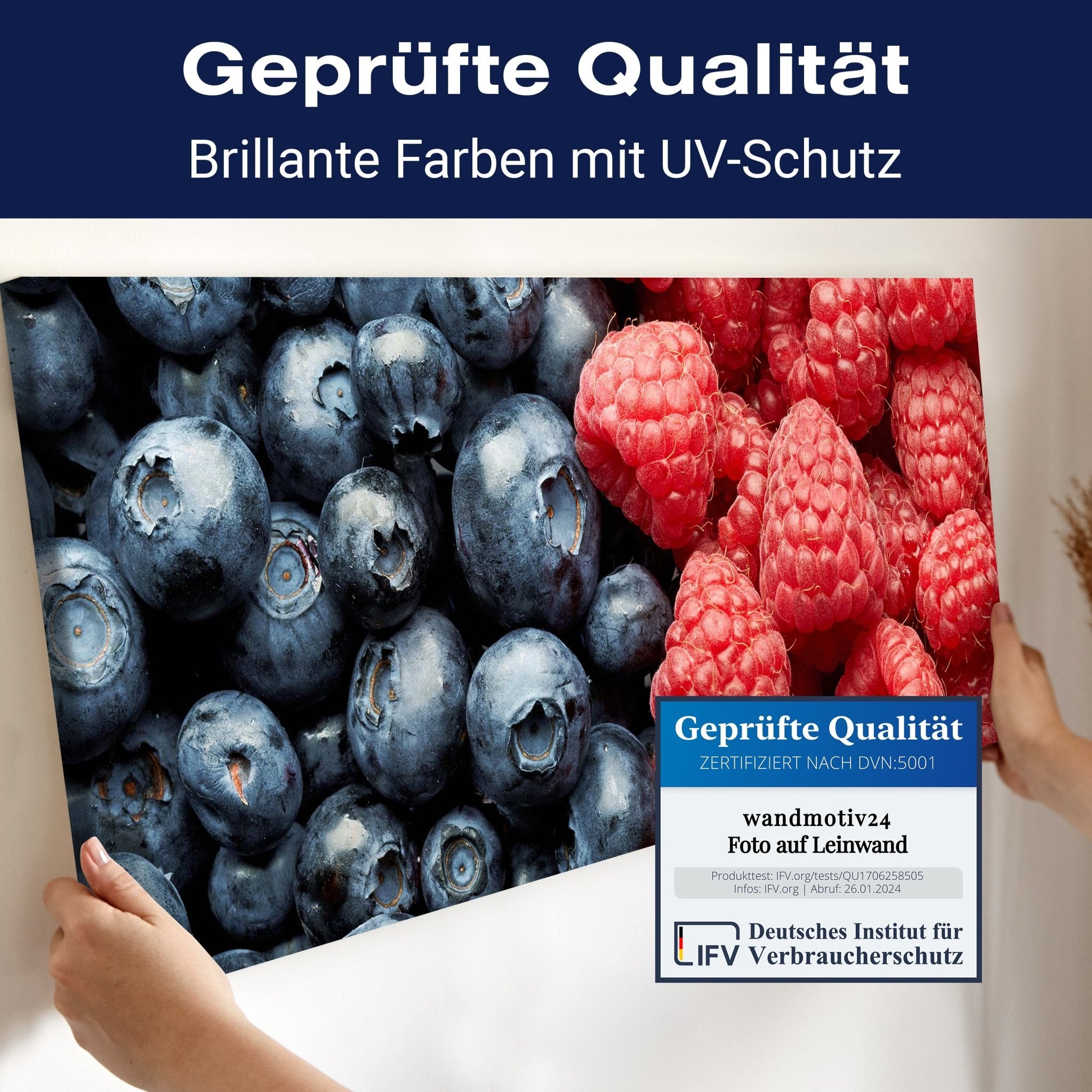 Leinwandbild Heidelbeeren und Himbeeren M0732 kaufen - Bild 4 Leinwandbild Heidelbeeren und Himbeeren M0732 kaufen - Bild 4