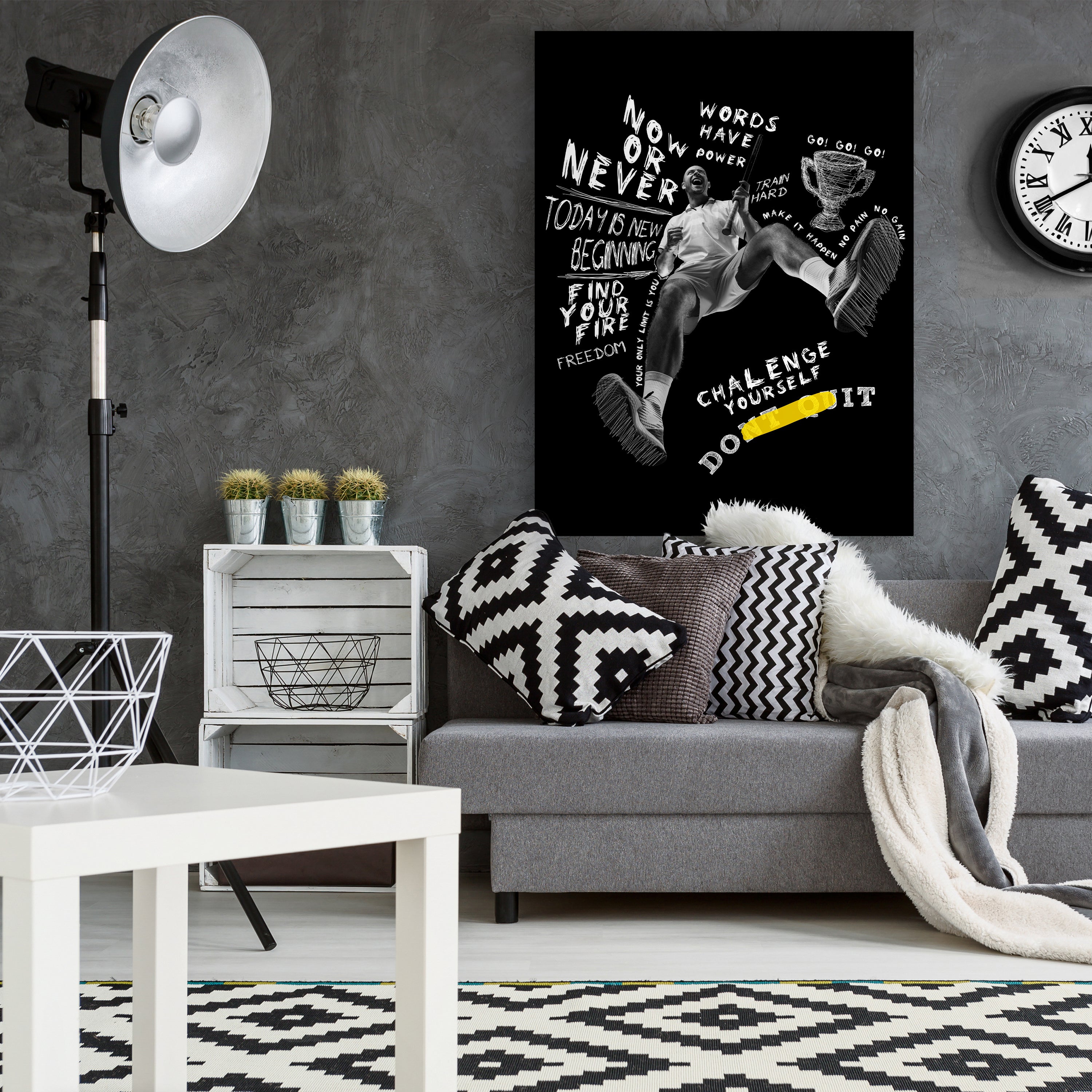 Leinwandbild Spruch Don't Quit M0732 kaufen - Bild 2 Leinwandbild Spruch Don't Quit M0732 kaufen - Bild 2