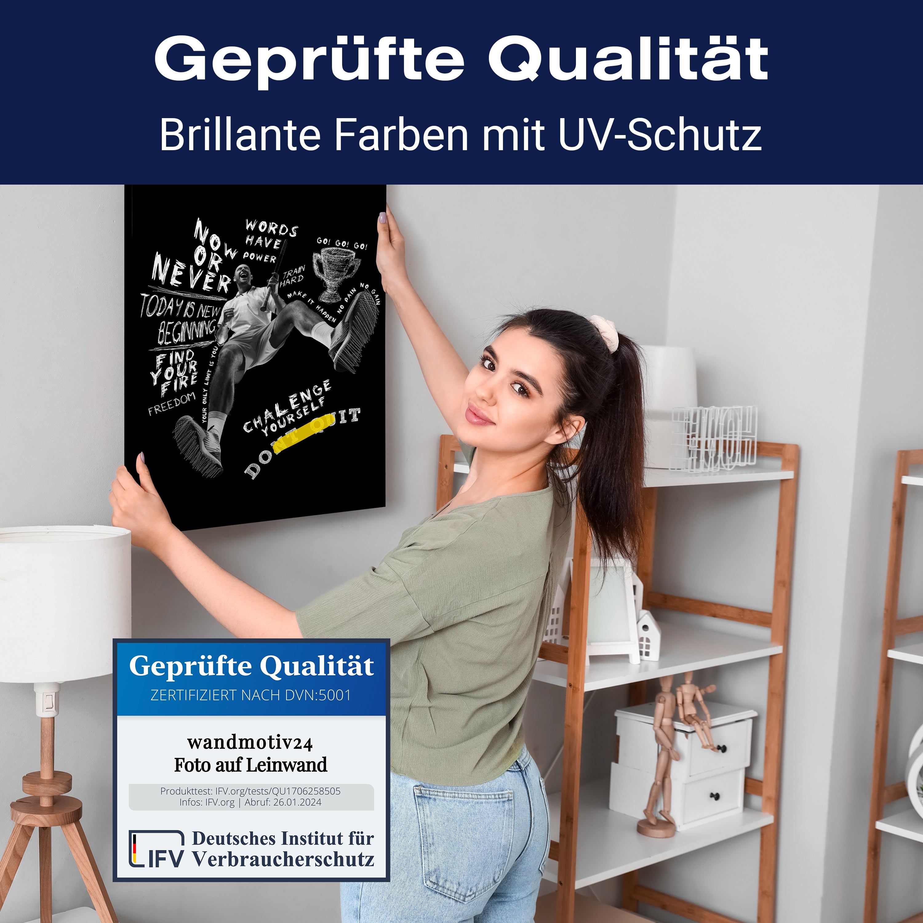 Leinwandbild Spruch Don't Quit M0732 kaufen - Bild 4 Leinwandbild Spruch Don't Quit M0732 kaufen - Bild 4