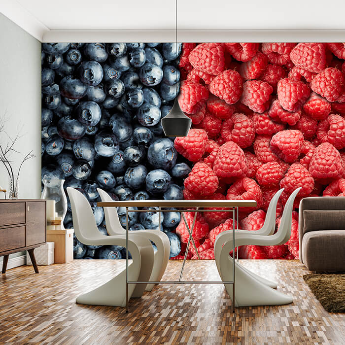 Fototapete Heidelbeeren Himbeeren Früchte M0732 - Bild 1 Fototapete Heidelbeeren Himbeeren Früchte M0732 - Bild 1