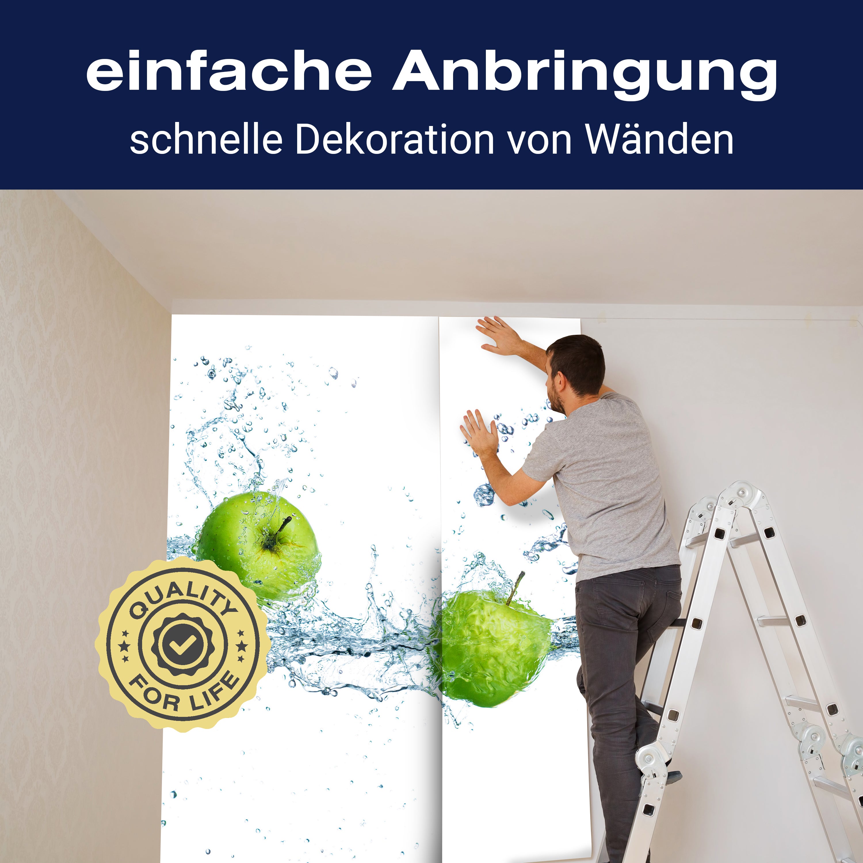 Fototapete Apfel Obst Wasser M0736 - Bild 3 Fototapete Apfel Obst Wasser M0736 - Bild 3