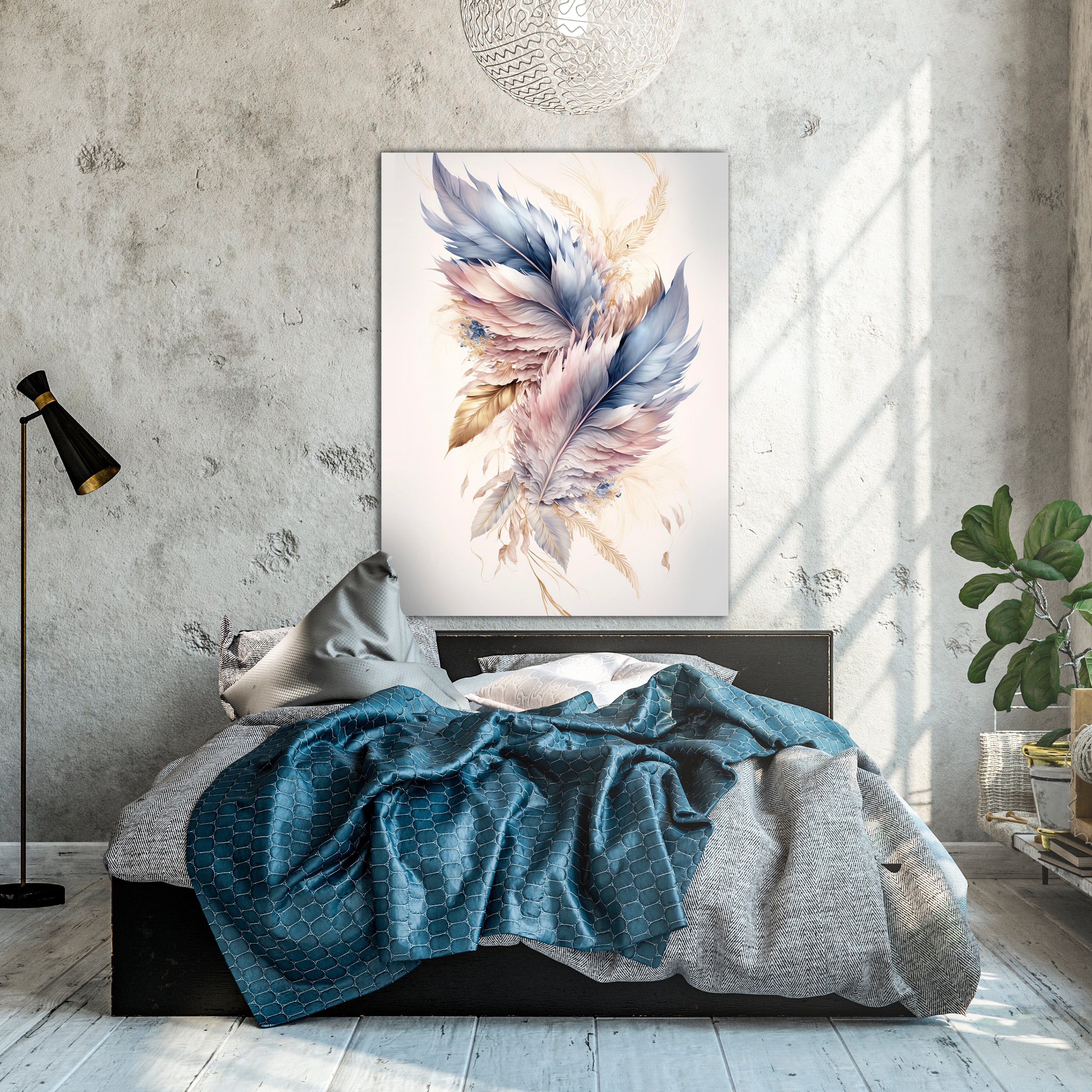 Leinwandbild Malerei, Federn M0738 kaufen - Bild 2 Leinwandbild Malerei, Federn M0738 kaufen - Bild 2