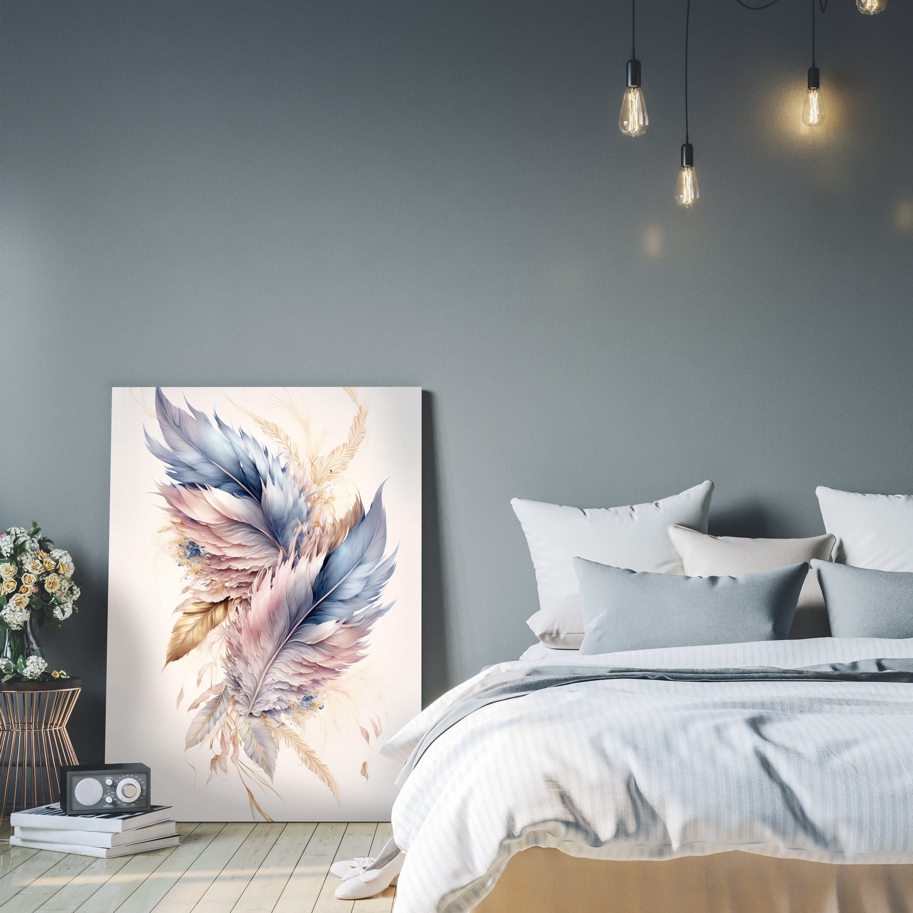 Leinwandbild Malerei, Federn M0738 kaufen - Bild 3 Leinwandbild Malerei, Federn M0738 kaufen - Bild 3