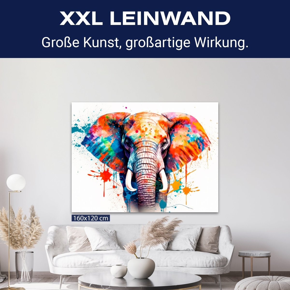 Leinwandbild Malerei, Elefant M0739 kaufen - Bild 9 Leinwandbild Malerei, Elefant M0739 kaufen - Bild 9