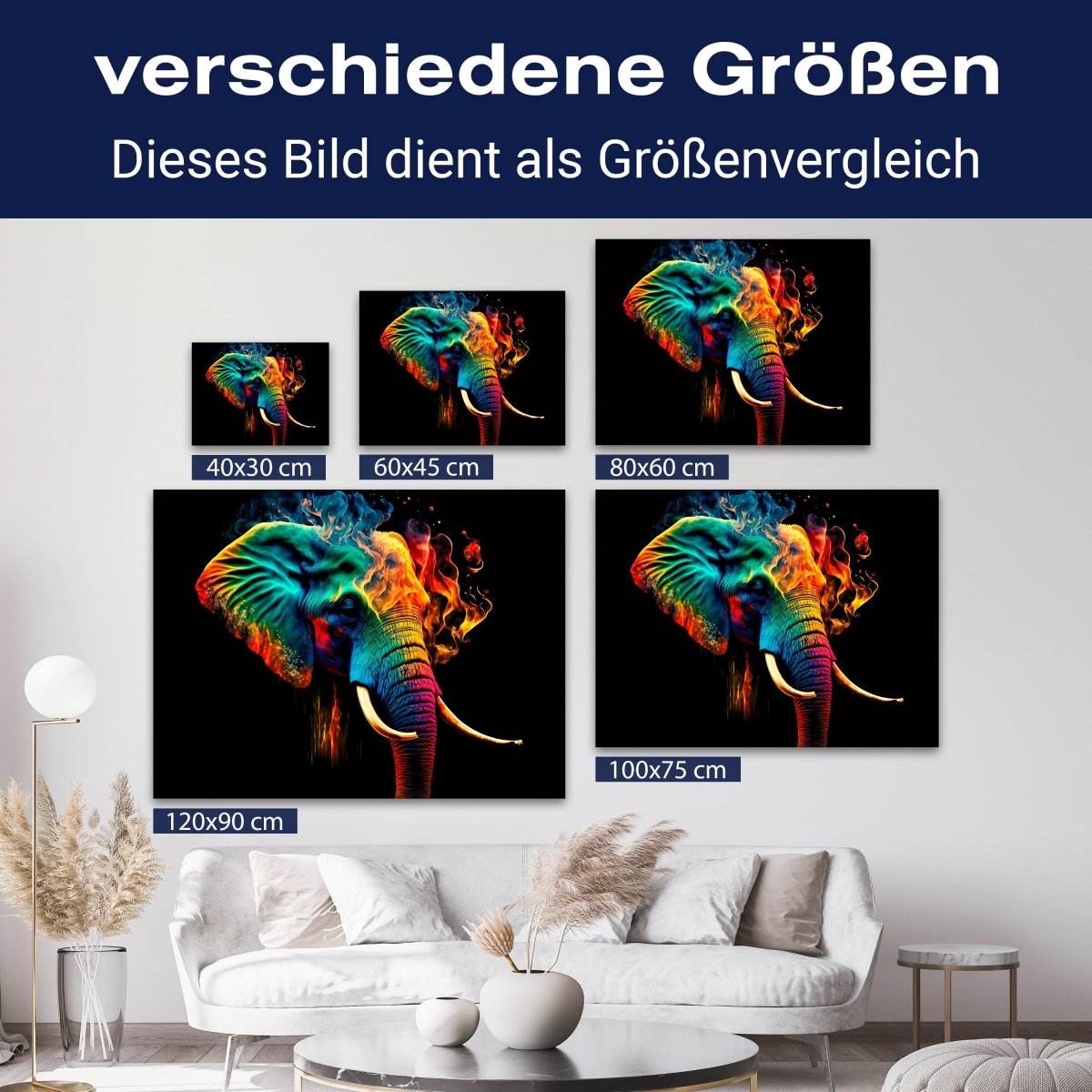 Leinwandbild Digital Art, Elefant, Querformat M0743 kaufen - Bild 8 Leinwandbild Digital Art, Elefant, Querformat M0743 kaufen - Bild 8