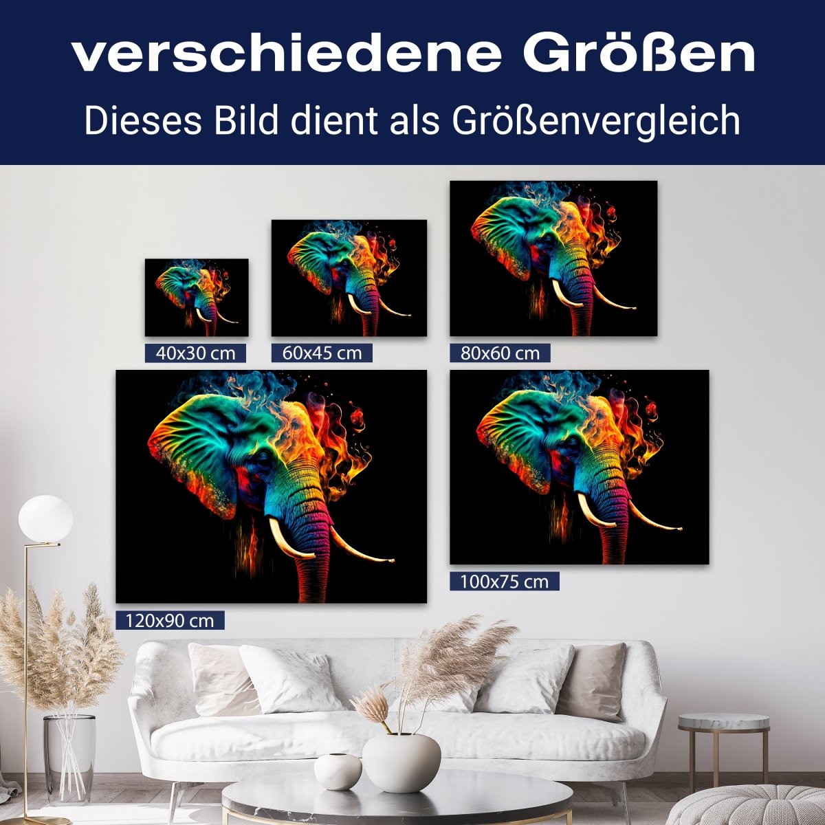 Leinwandbild Digital Art, Elefant, Querformat M0743 kaufen - Bild 8