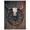 Leinwandbild Vintage, Stier Totenkopf, Hochformat M0756 Leinwandbild Vintage, Stier Totenkopf, Hochformat M0756