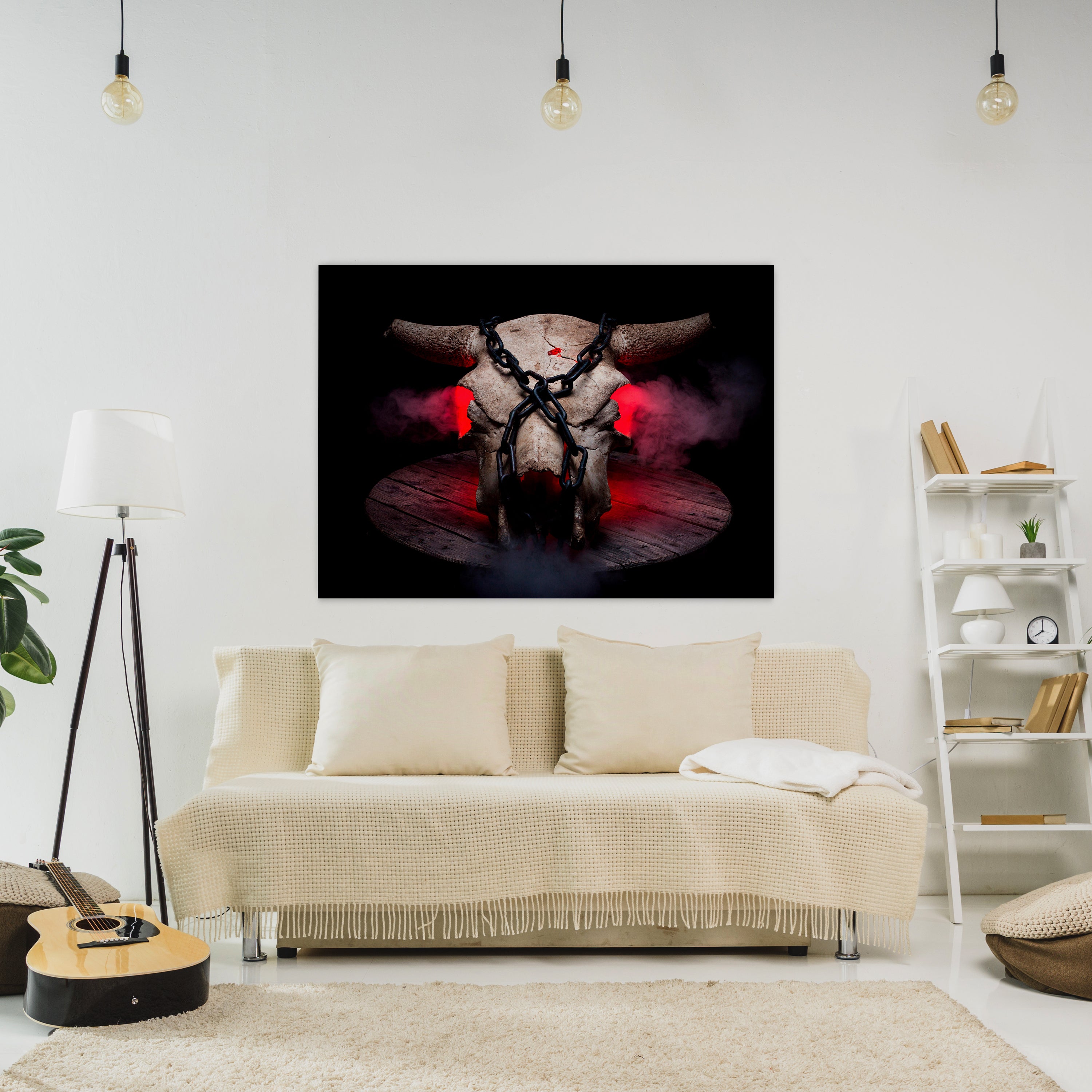 Leinwandbild Totenkopf, Schädel, Bulle, Querformat M0775 kaufen - Bild 2 Leinwandbild Totenkopf, Schädel, Bulle, Querformat M0775 kaufen - Bild 2