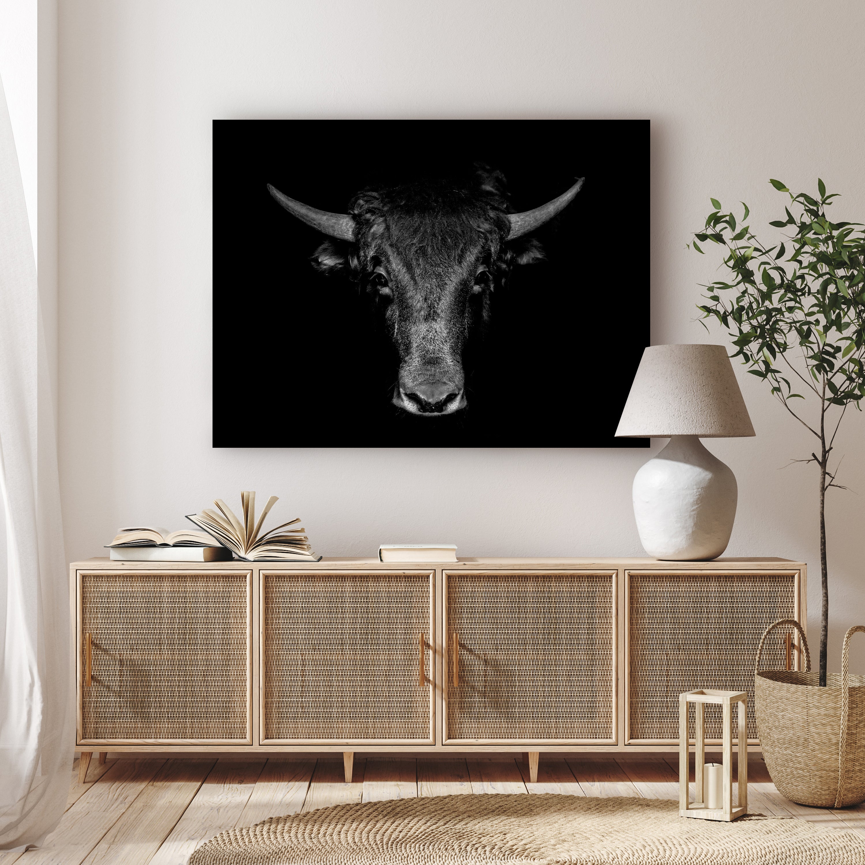 Leinwandbild Kuh, Schwarz Weiß, Querformat M0778 kaufen - Bild 2 Leinwandbild Kuh, Schwarz Weiß, Querformat M0778 kaufen - Bild 2