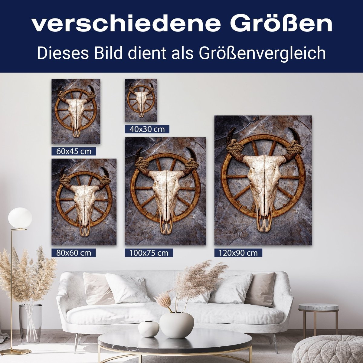 Leinwandbild Stier, Totenkopf, Hochformat M0784 kaufen - Bild 8 Leinwandbild Stier, Totenkopf, Hochformat M0784 kaufen - Bild 8