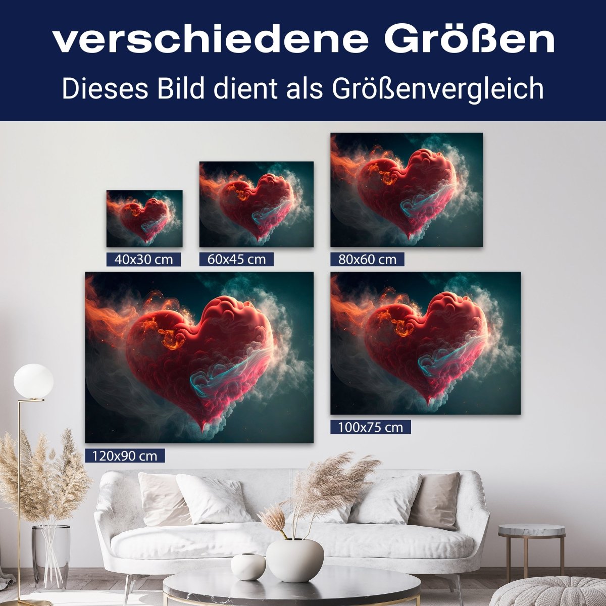 Leinwandbild Herz, Wolken, Querformat M0785 kaufen - Bild 8 Leinwandbild Herz, Wolken, Querformat M0785 kaufen - Bild 8