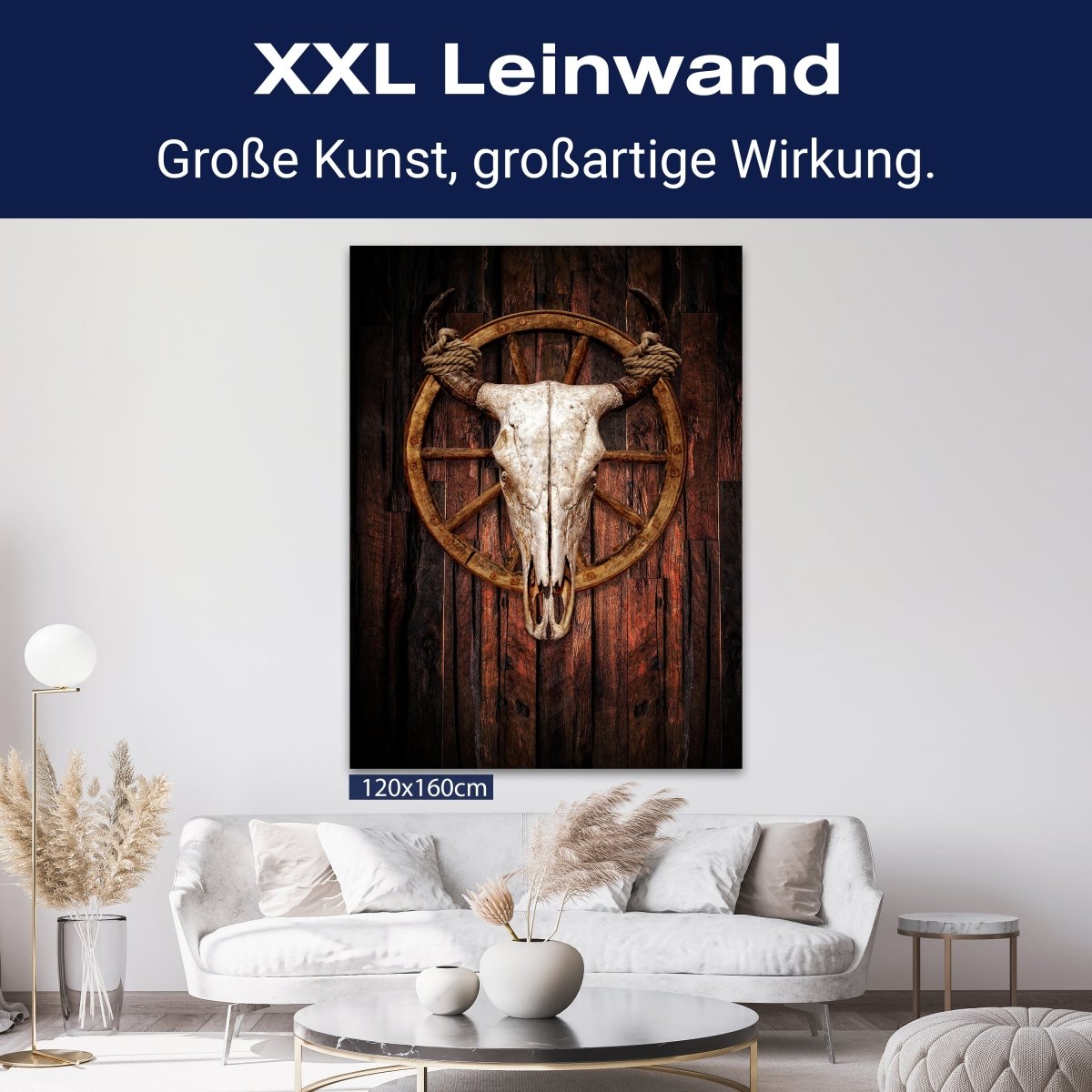 Leinwandbild Stier, Totenkopf, Hochformat M0786 kaufen - Bild 9