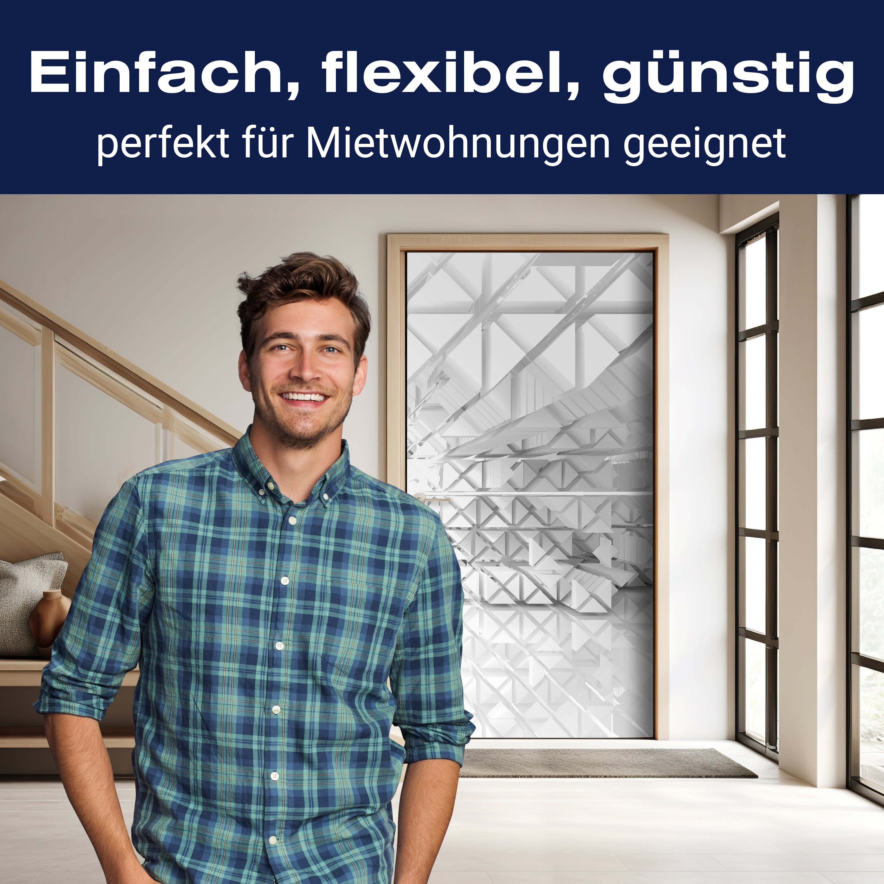 Türtapete Weiße Architektur Raumerweiterung M0790 - Bild 3 Türtapete Weiße Architektur Raumerweiterung M0790 - Bild 3