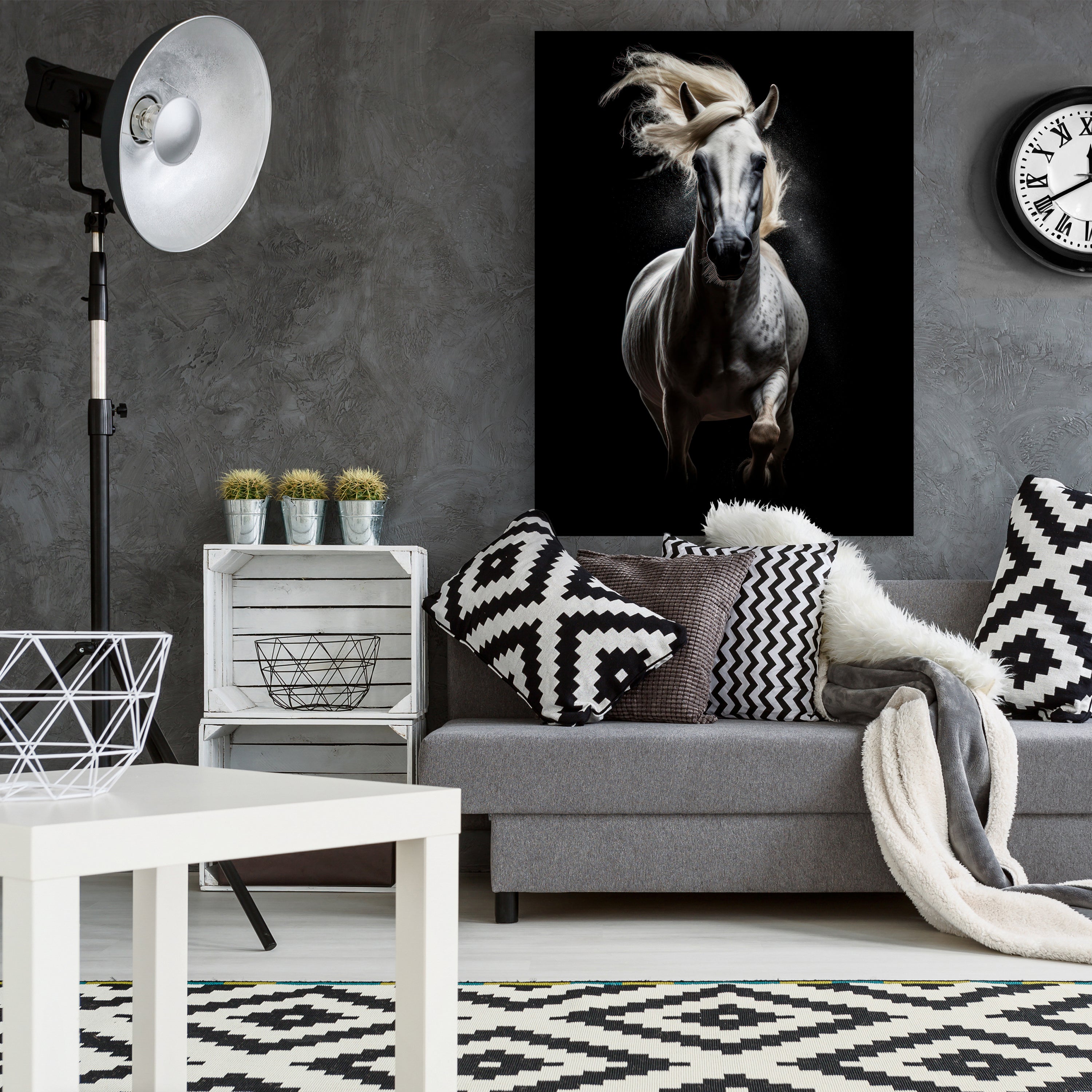 Leinwandbild Pferd, Schimmel, Hochformat M0794 kaufen - Bild 2 Leinwandbild Pferd, Schimmel, Hochformat M0794 kaufen - Bild 2