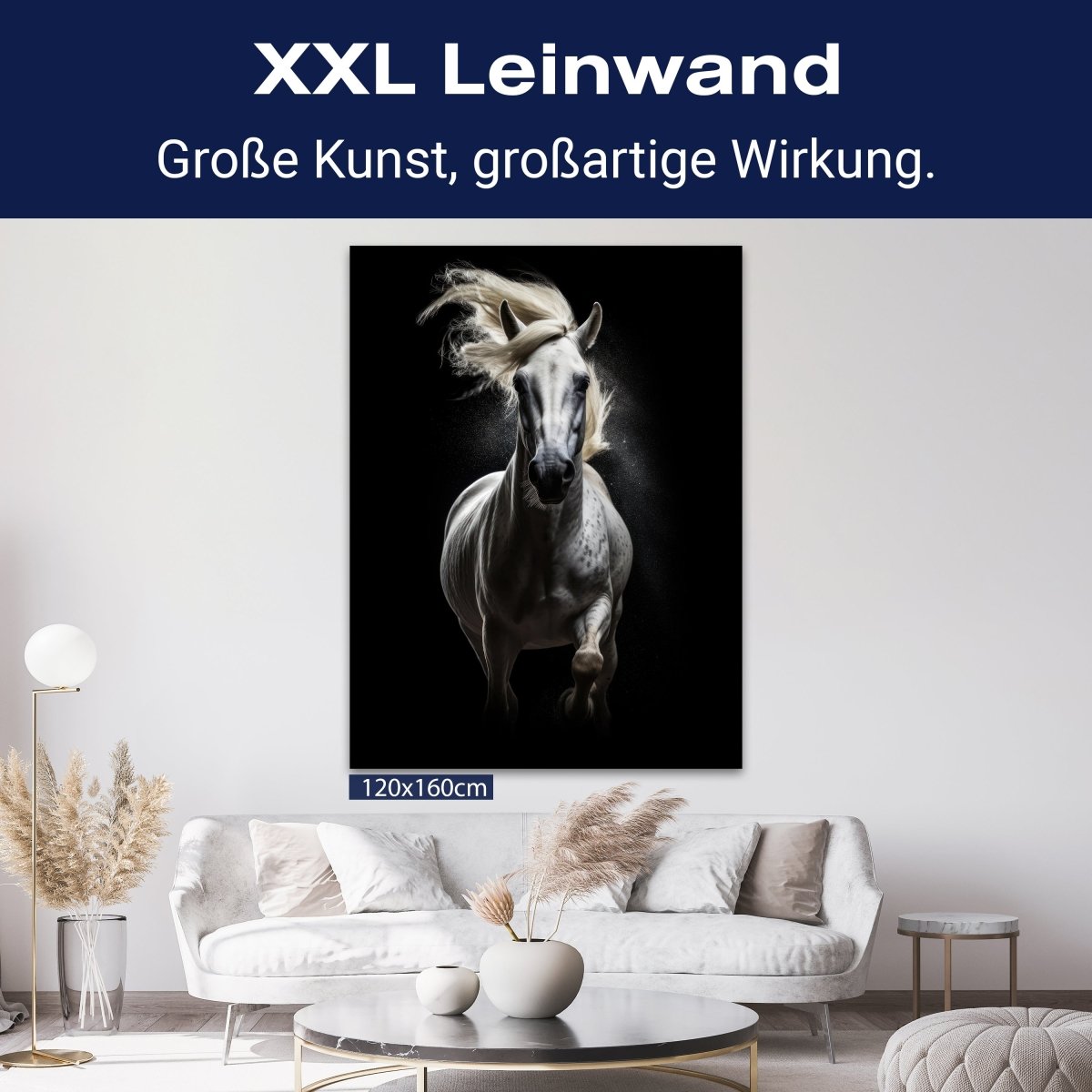 Leinwandbild Pferd, Schimmel, Hochformat M0794 kaufen - Bild 9 Leinwandbild Pferd, Schimmel, Hochformat M0794 kaufen - Bild 9