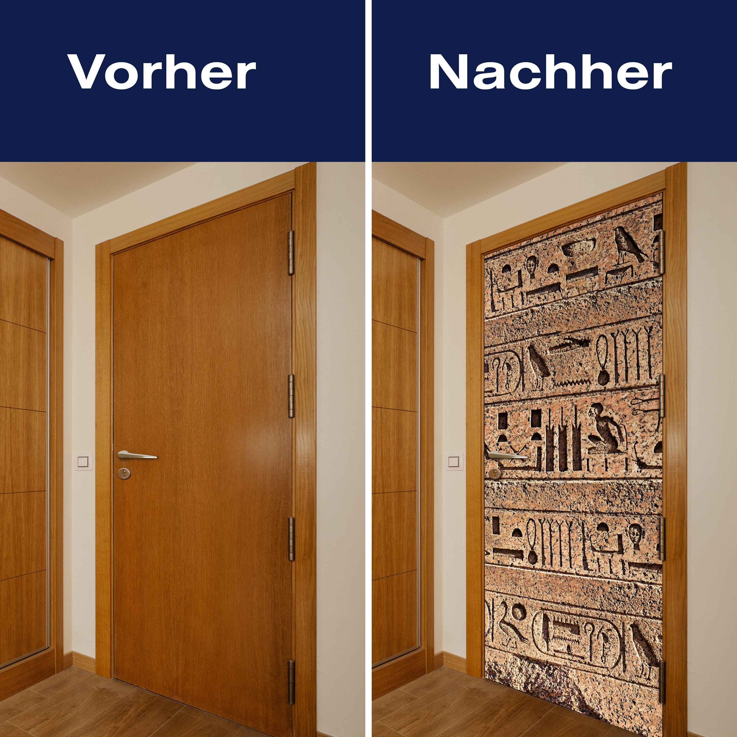 Türtapete Ägyptische Hieroglyphen auf einer alten Mauer M0806 - Bild 10 Türtapete Ägyptische Hieroglyphen auf einer alten Mauer M0806 - Bild 10