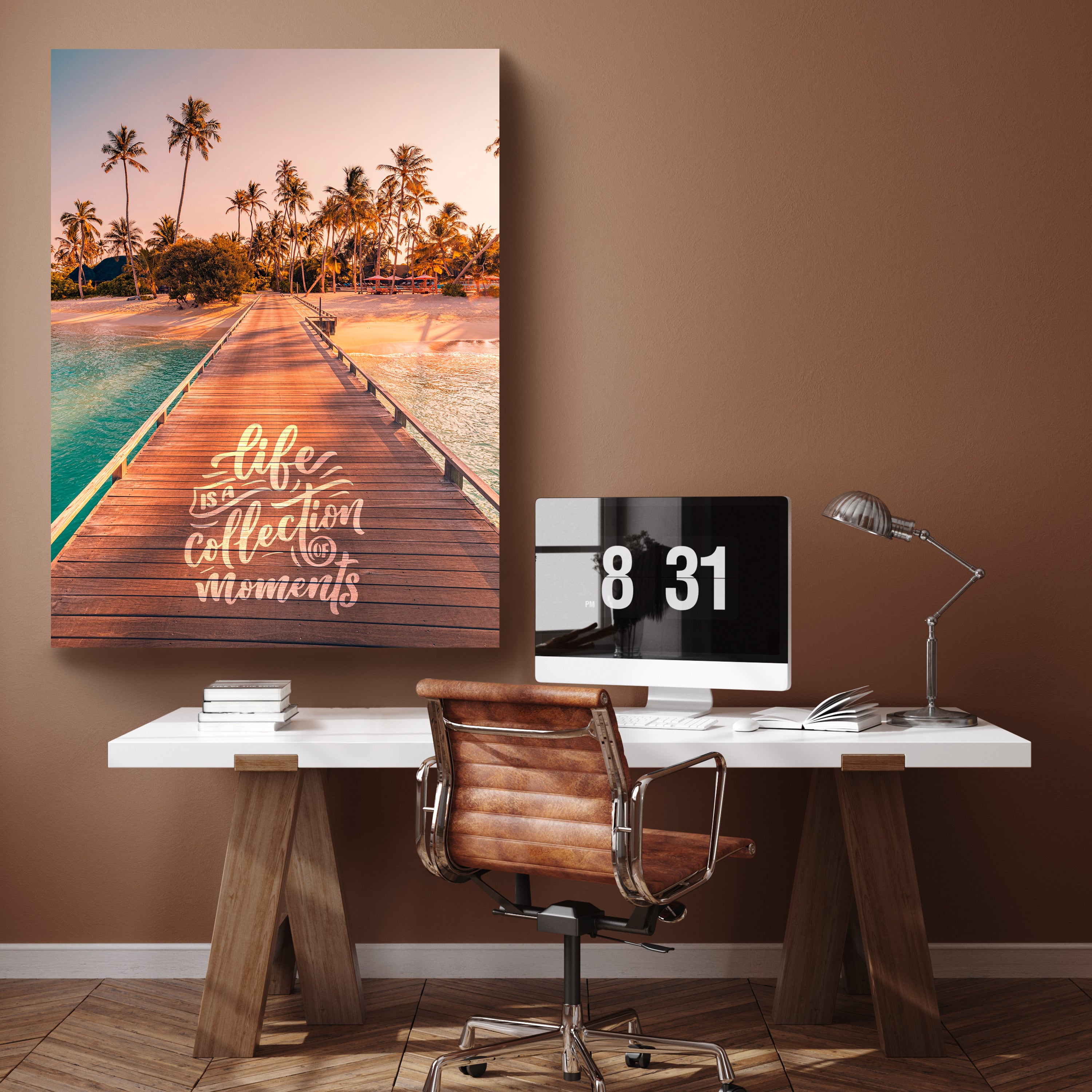 Leinwandbild Strand, Spruch, Palmen, Hochformat M0812 kaufen - Bild 2 Leinwandbild Strand, Spruch, Palmen, Hochformat M0812 kaufen - Bild 2