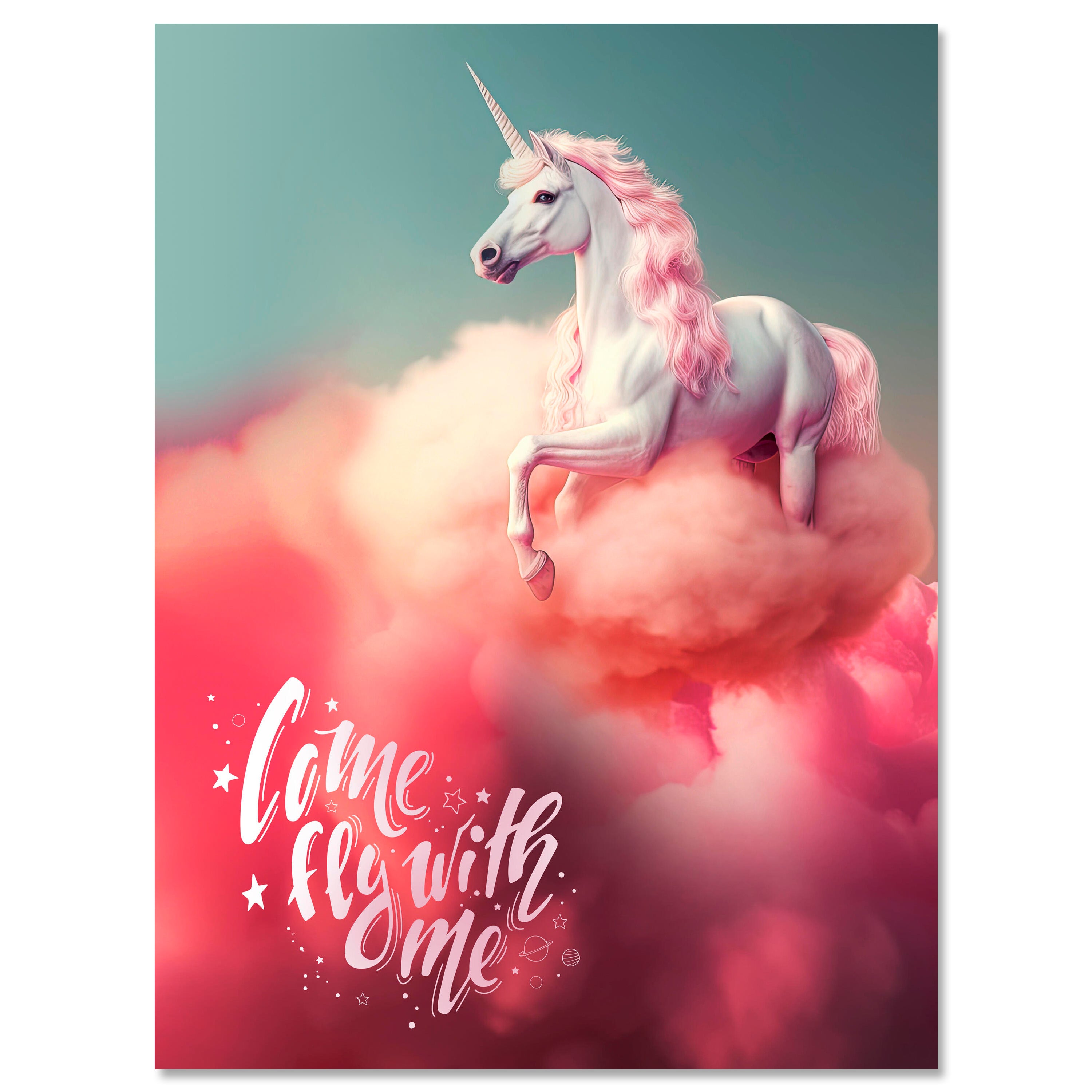 Leinwandbild Spruch, Einhorn, Hochformat M0815 kaufen - Bild 1 Leinwandbild Spruch, Einhorn, Hochformat M0815 kaufen - Bild 1