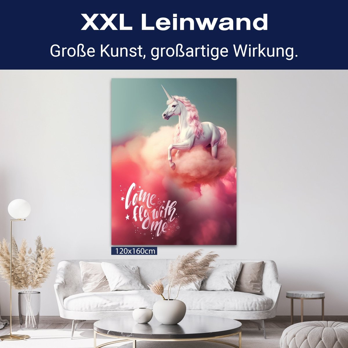 Leinwandbild Spruch, Einhorn, Hochformat M0815 kaufen - Bild 9