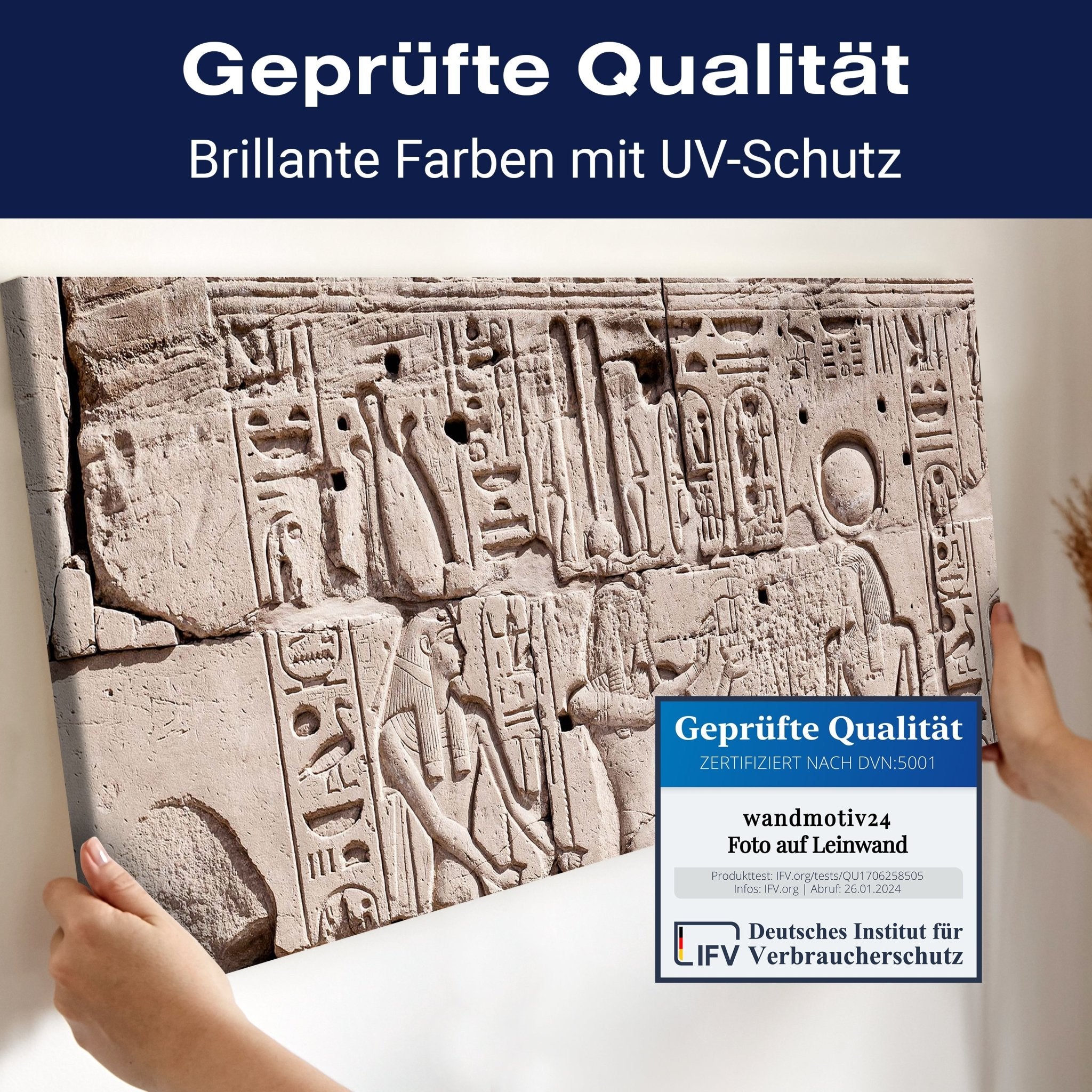 Leinwandbild Hieroglyphenschnitzereien an der Wand M0817 kaufen - Bild 4 Leinwandbild Hieroglyphenschnitzereien an der Wand M0817 kaufen - Bild 4