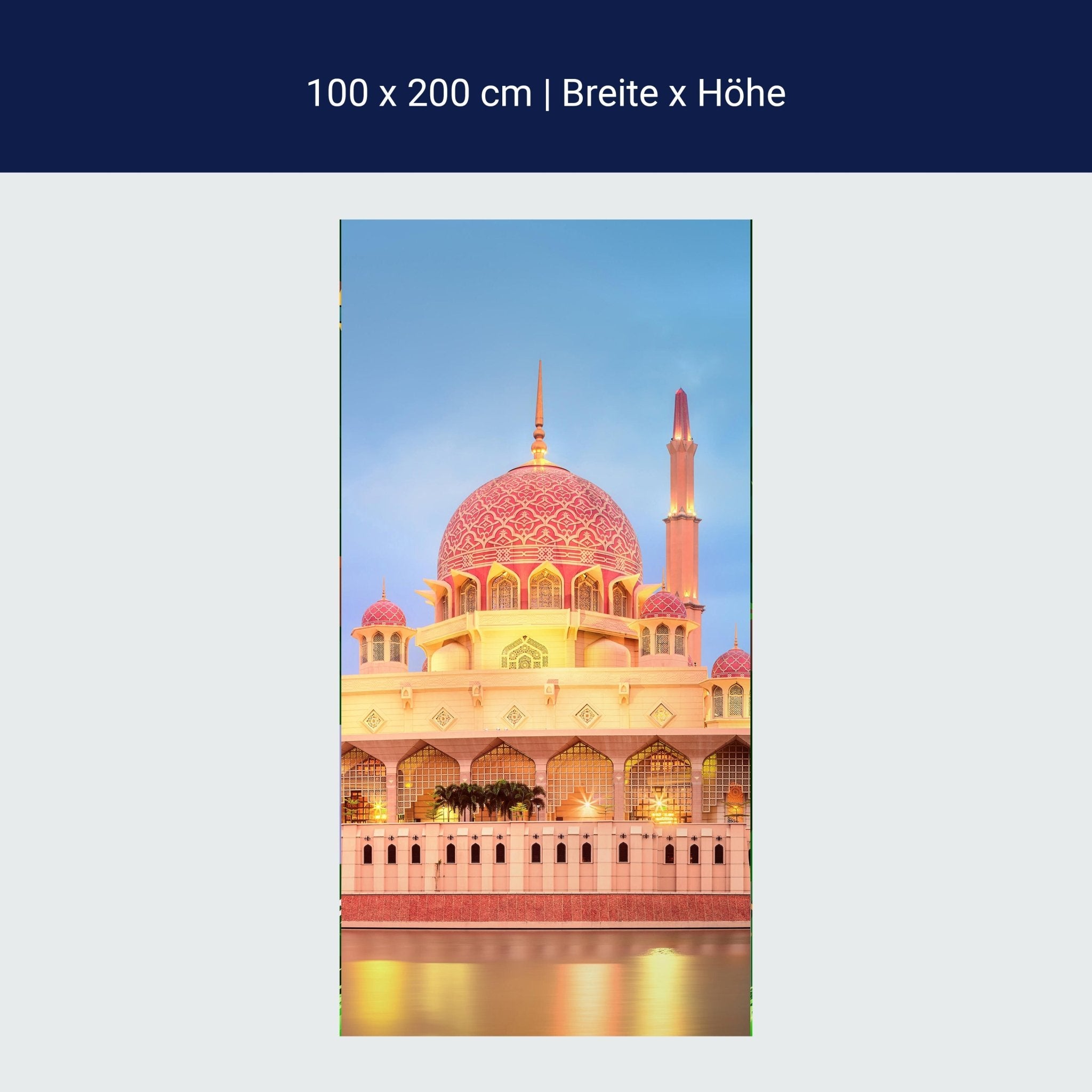 Türtapete Sonnenuntergang über Putrajaya-Moschee M0819 Türtapete Sonnenuntergang über Putrajaya-Moschee M0819