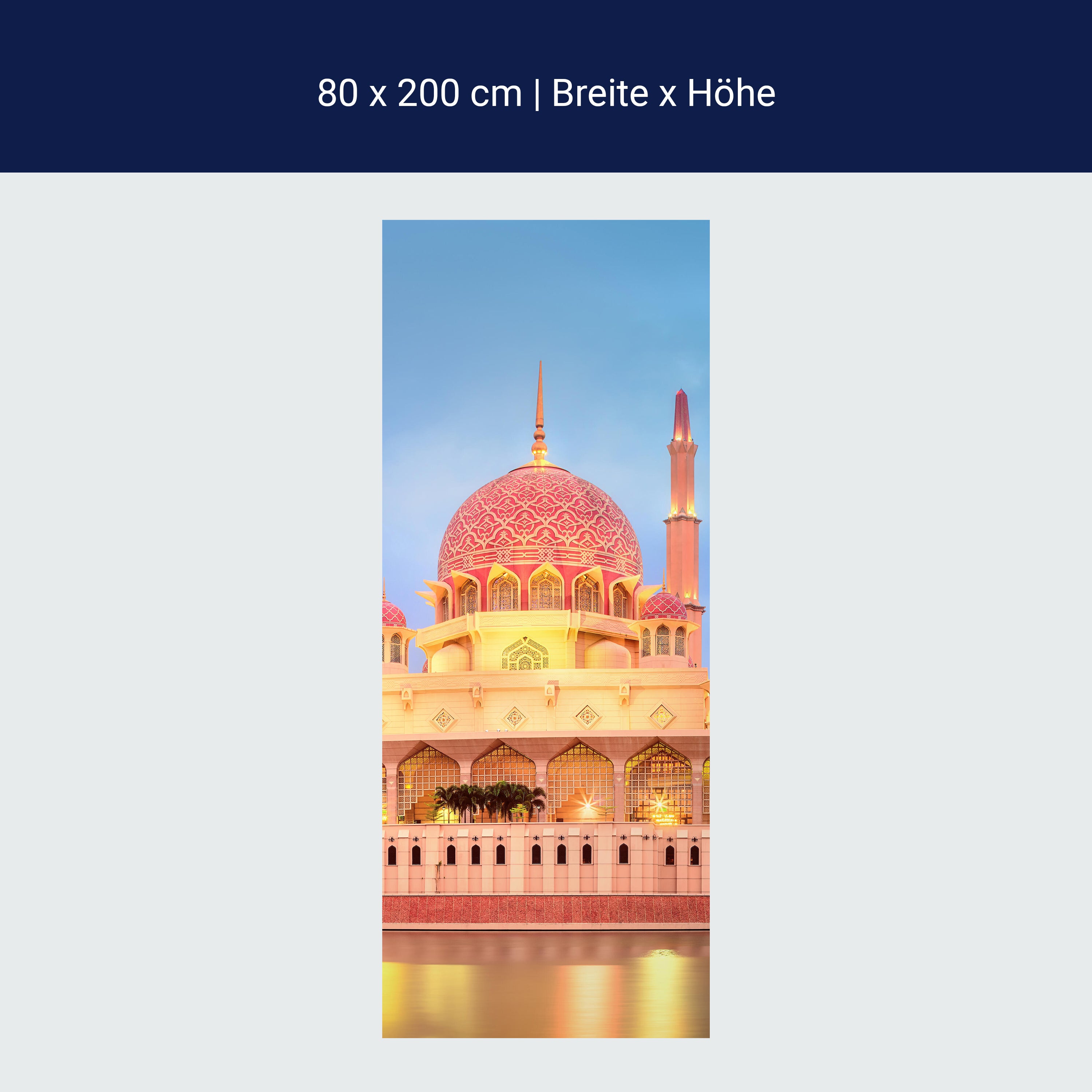 Türtapete Sonnenuntergang über Putrajaya-Moschee M0819 Türtapete Sonnenuntergang über Putrajaya-Moschee M0819
