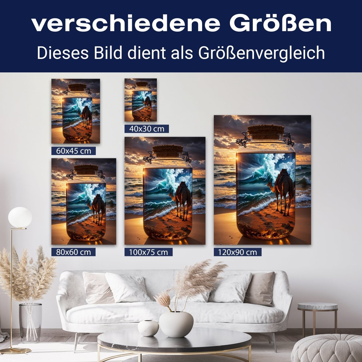 Leinwandbild Meer, Wasser, Flasche, Kamel M0823 kaufen - Bild 8 Leinwandbild Meer, Wasser, Flasche, Kamel M0823 kaufen - Bild 8