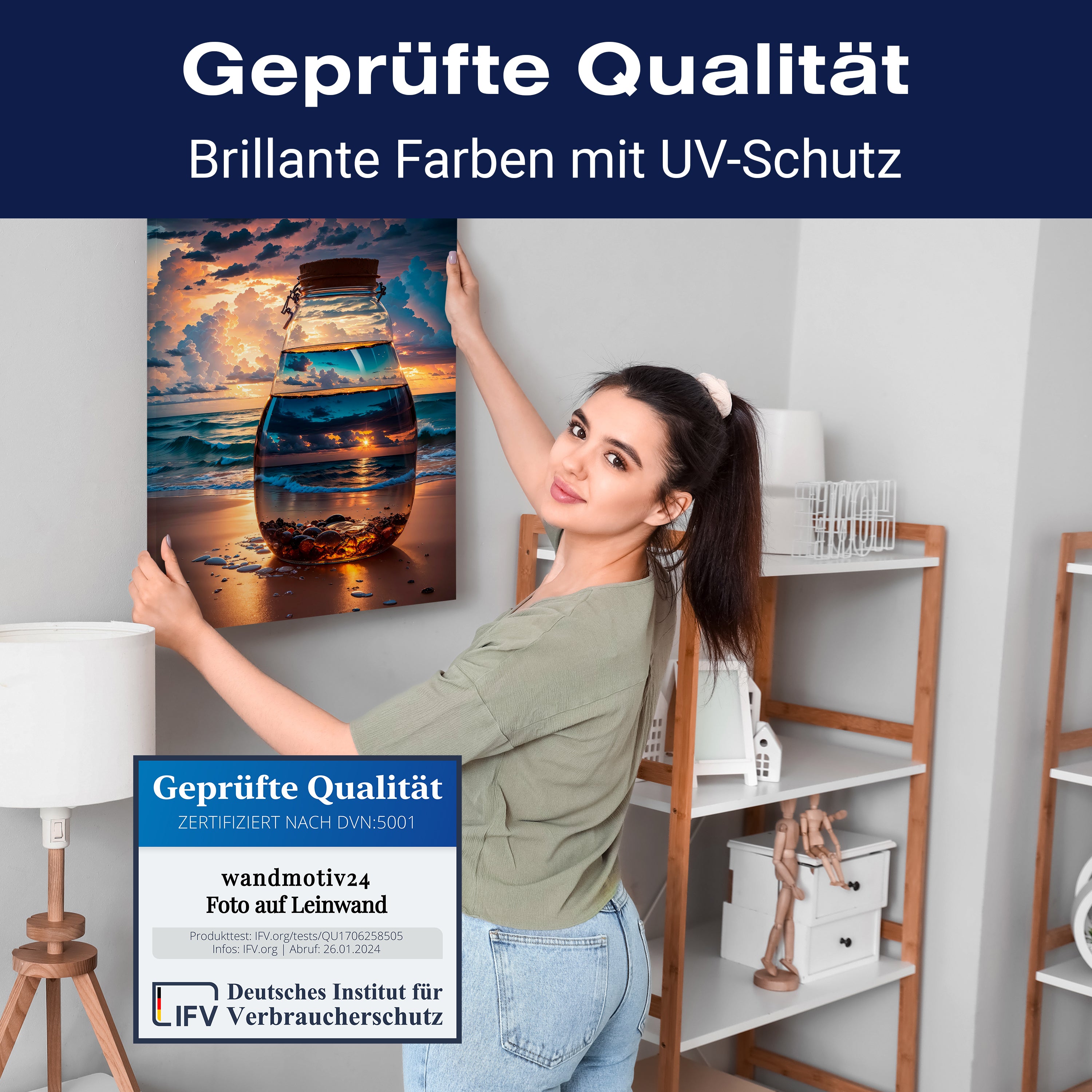 Leinwandbild Meer, Wasser, Flasche M0828 kaufen - Bild 4 Leinwandbild Meer, Wasser, Flasche M0828 kaufen - Bild 4