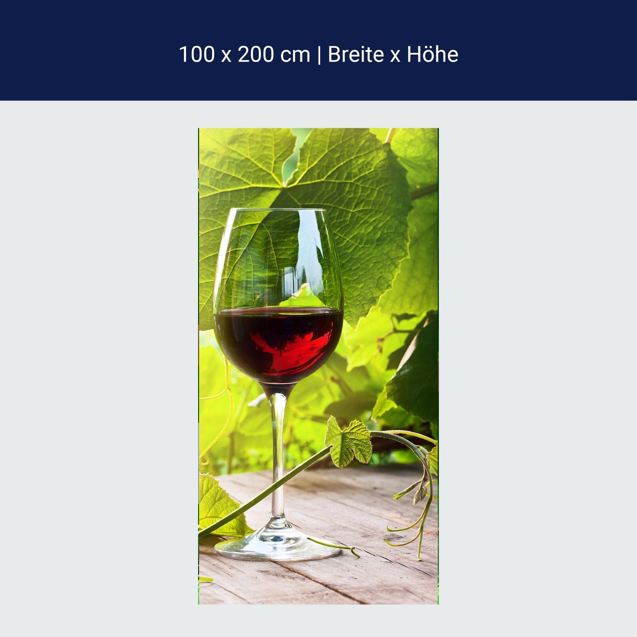 Türtapete Glas mit Rotwein im Weinberg M0830 Türtapete Glas mit Rotwein im Weinberg M0830