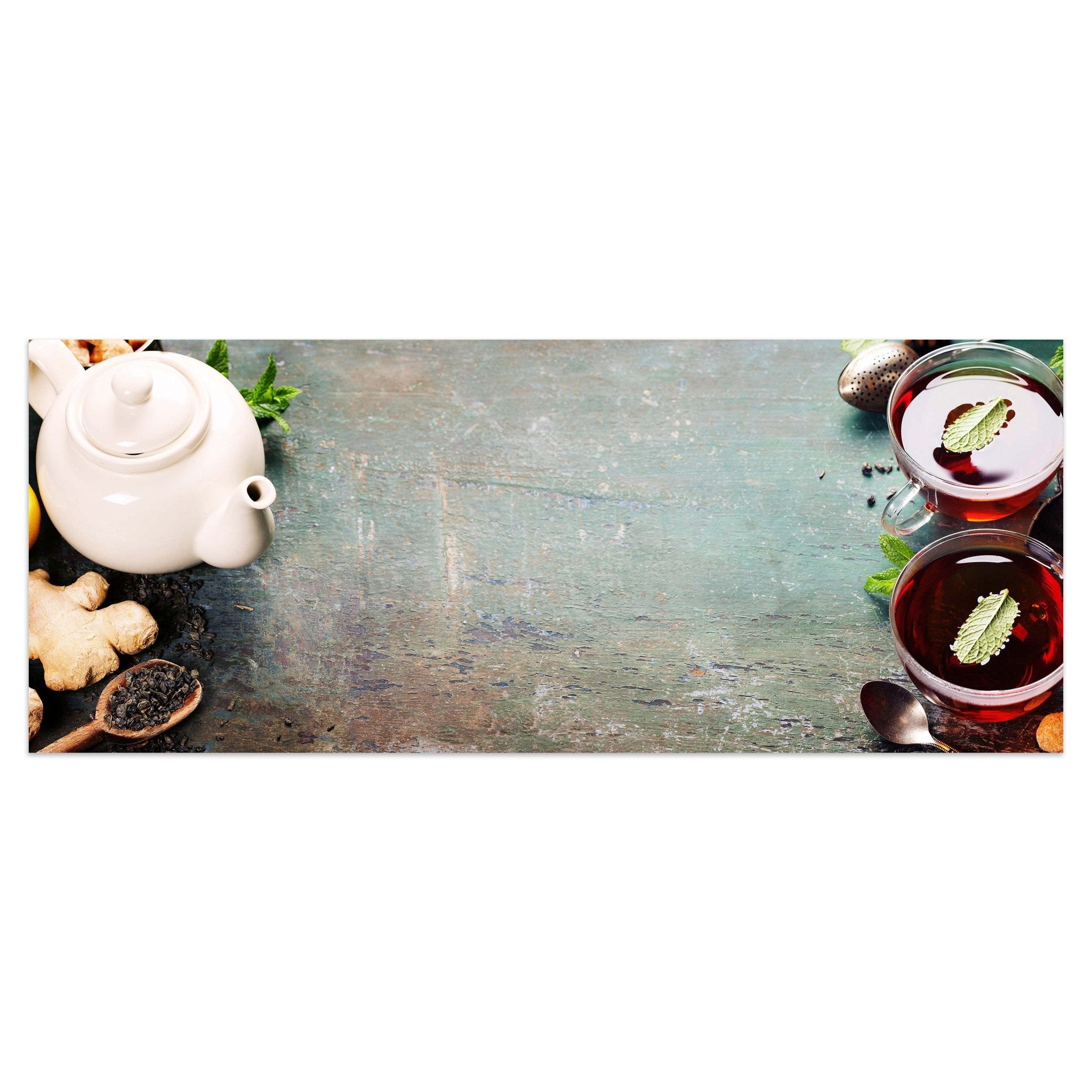 Leinwandbild Tee mit Minze, Ingwer und Zitrone M0834 kaufen - Bild 1