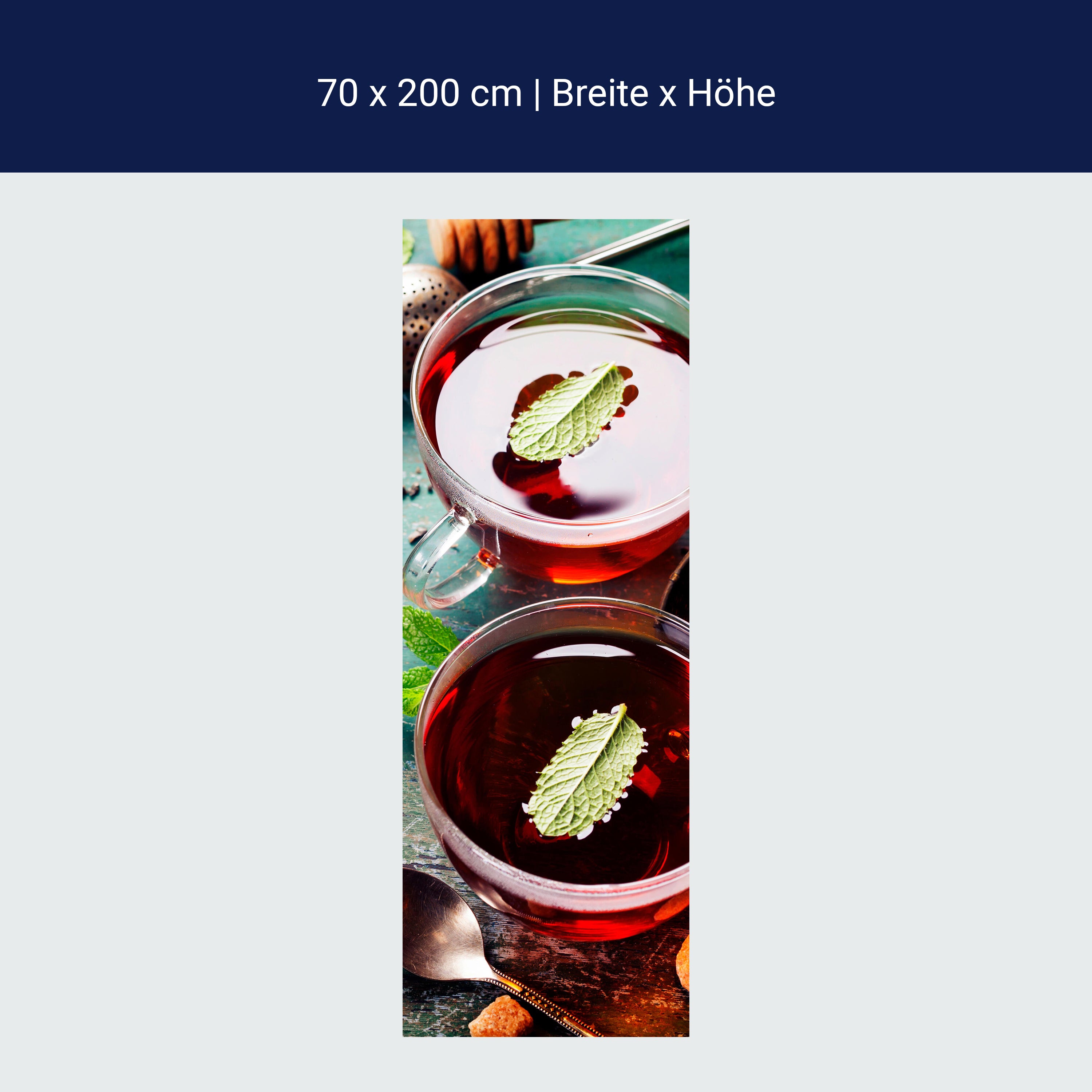 Türtapete Tee mit Minze, Ingwer und Zitrone M0834 Türtapete Tee mit Minze, Ingwer und Zitrone M0834