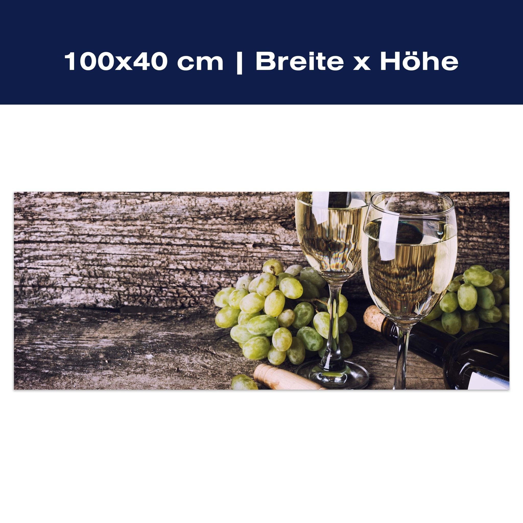 Leinwandbild alten hölzernen Hintergrund mit Gläser Weißwein M0837 Leinwandbild alten hölzernen Hintergrund mit Gläser Weißwein M0837