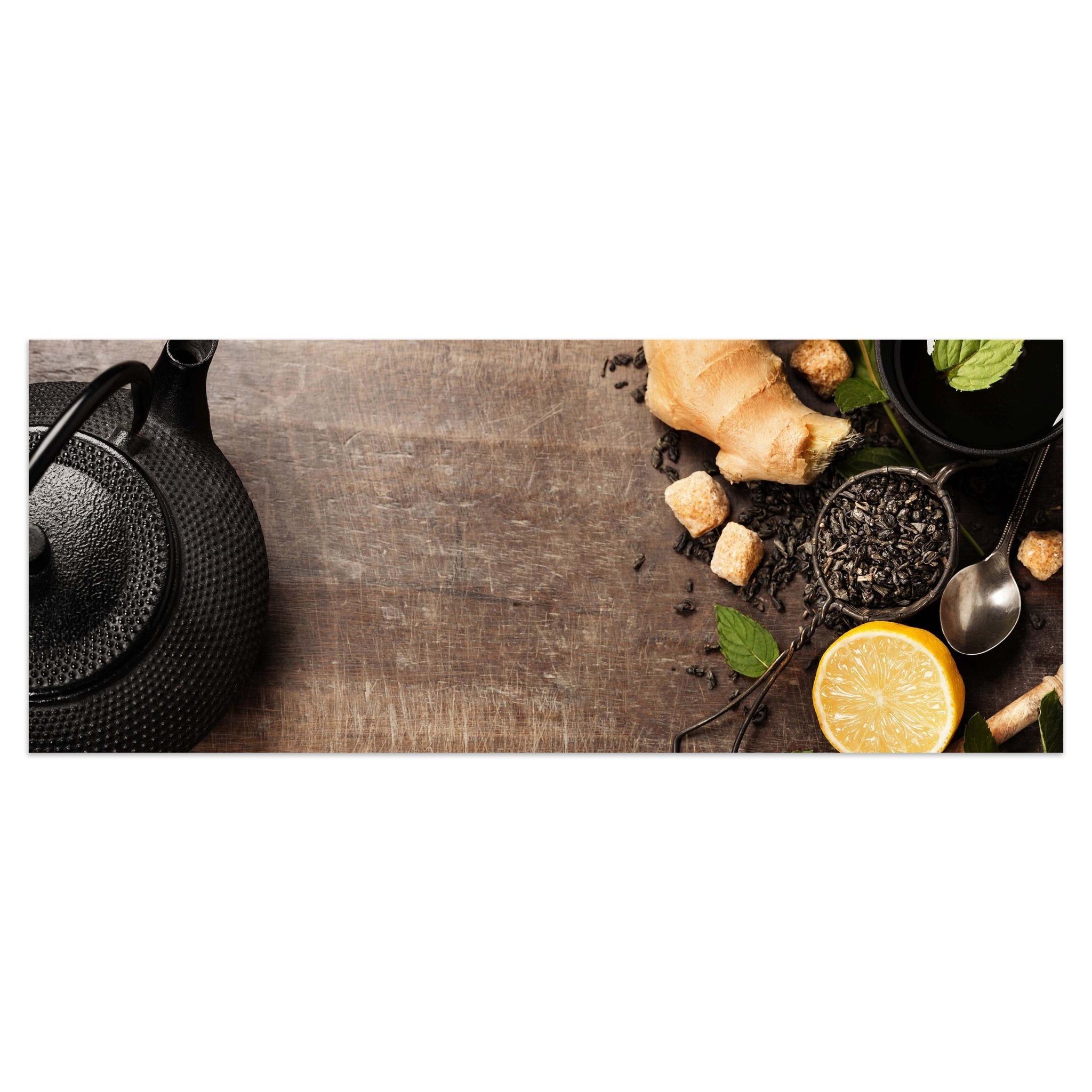 Leinwandbild Rustikale Teekanne mit Kräutern M0847 kaufen - Bild 1 Leinwandbild Rustikale Teekanne mit Kräutern M0847 kaufen - Bild 1