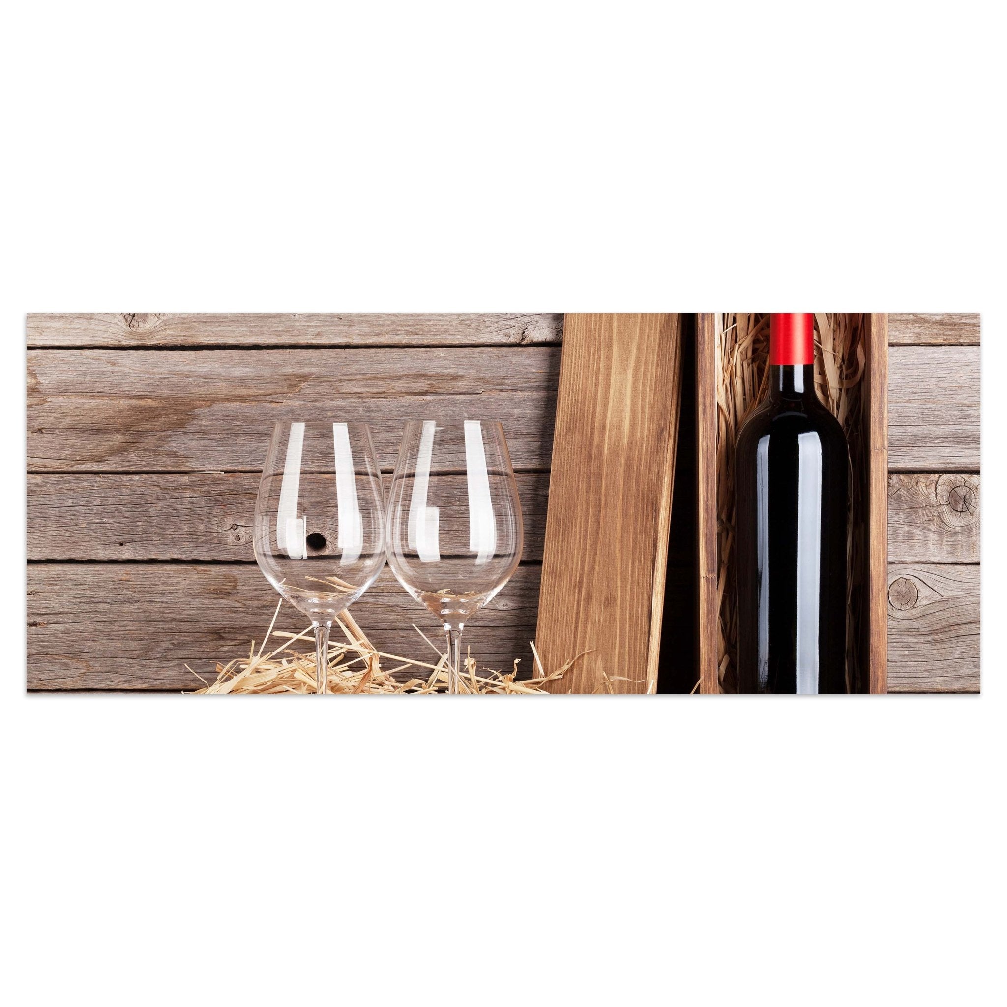 Leinwandbild Rotweinflasche und Weingläser M0848 kaufen - Bild 1