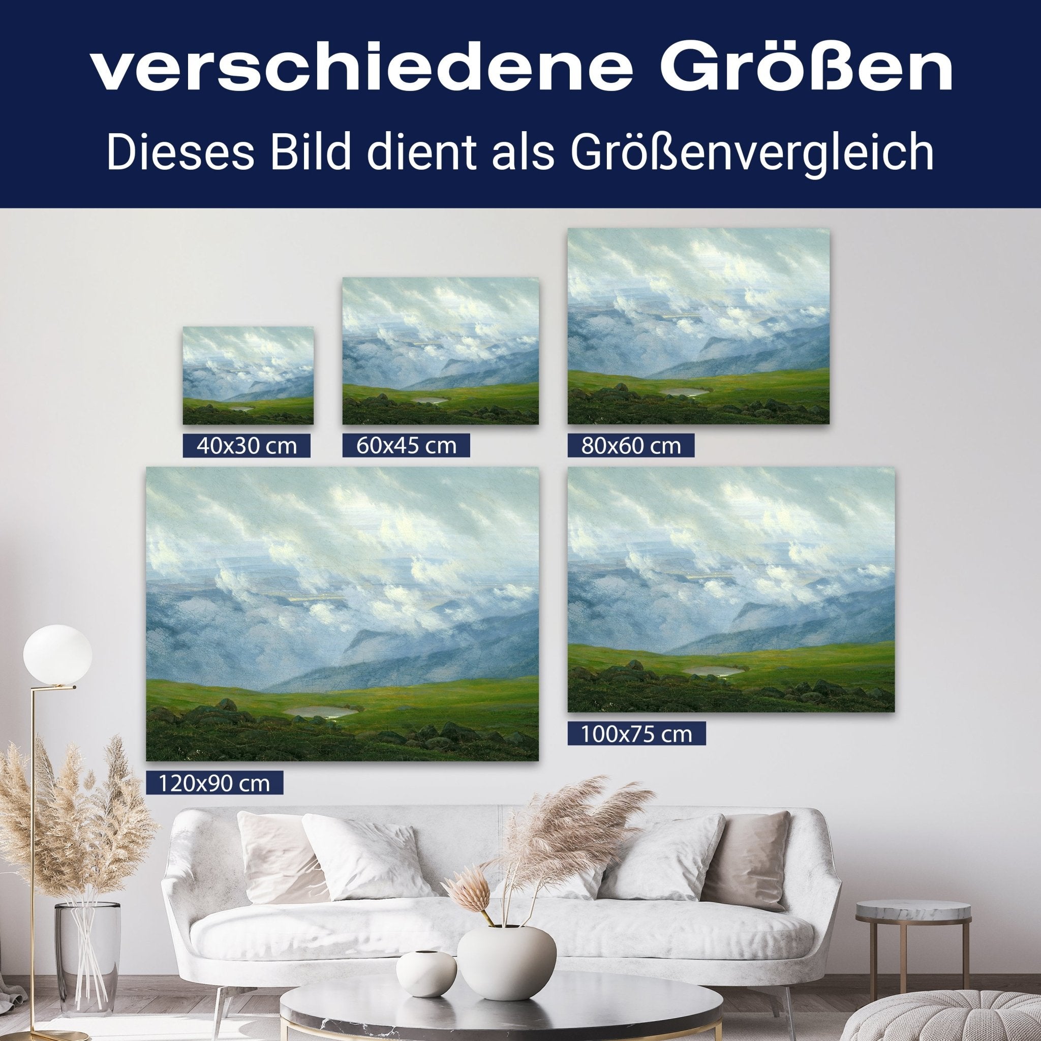 Leinwandbild Himmel über den Bergen Caspar David Friedrich M0852 kaufen - Bild 8 Leinwandbild Himmel über den Bergen Caspar David Friedrich M0852 kaufen - Bild 8