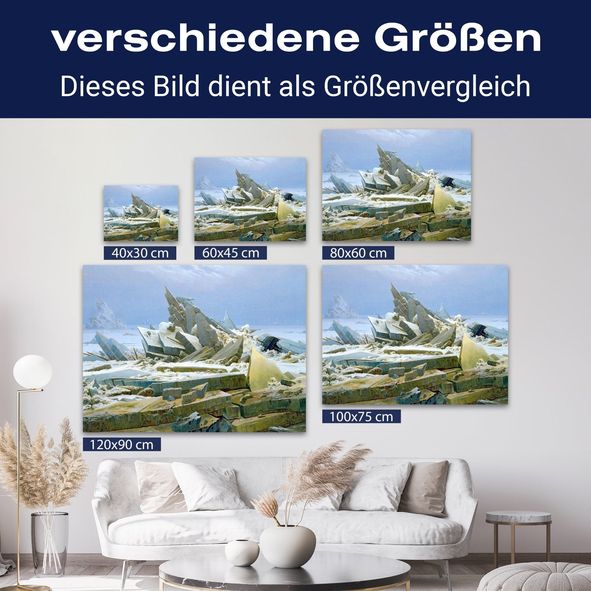 Leinwandbild Eislandschaft Caspar David Friedrich M0853 kaufen - Bild 8 Leinwandbild Eislandschaft Caspar David Friedrich M0853 kaufen - Bild 8