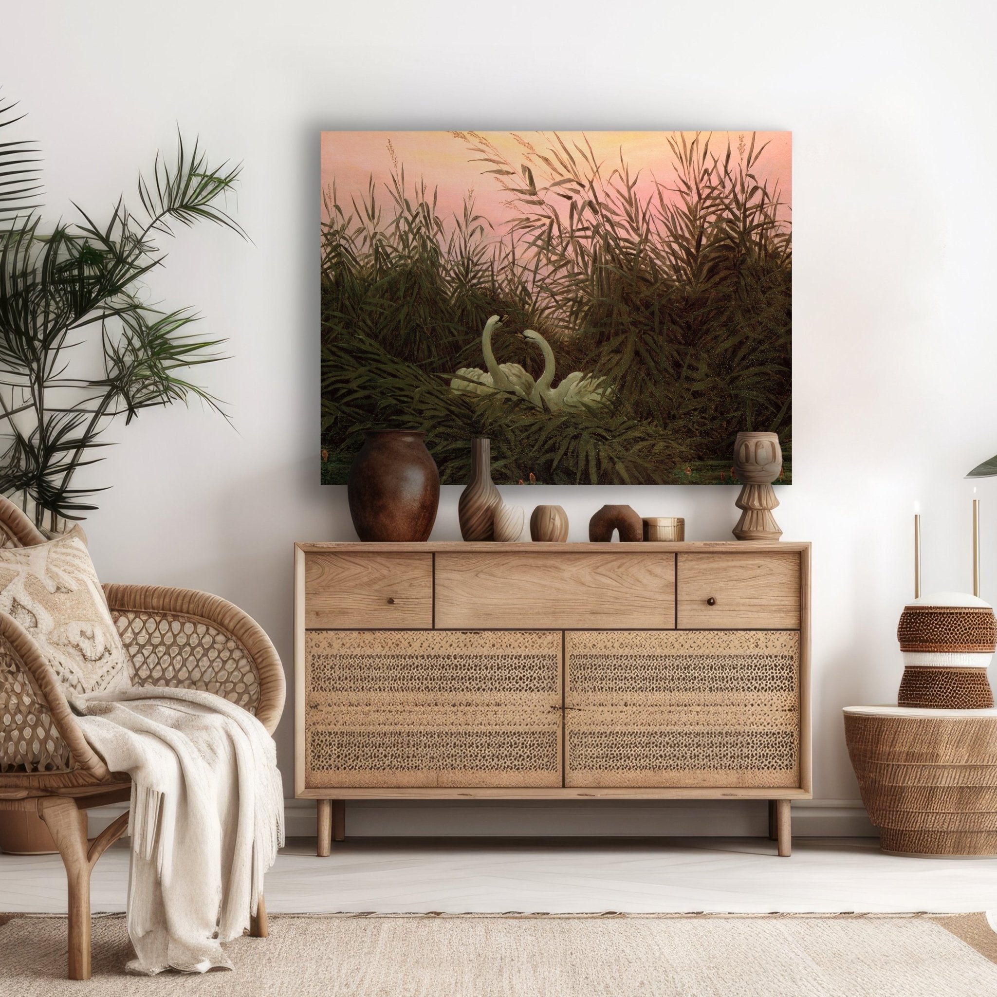 Leinwandbild Schwäne im Schilf Caspar David Friedrich M0856 kaufen - Bild 2 Leinwandbild Schwäne im Schilf Caspar David Friedrich M0856 kaufen - Bild 2