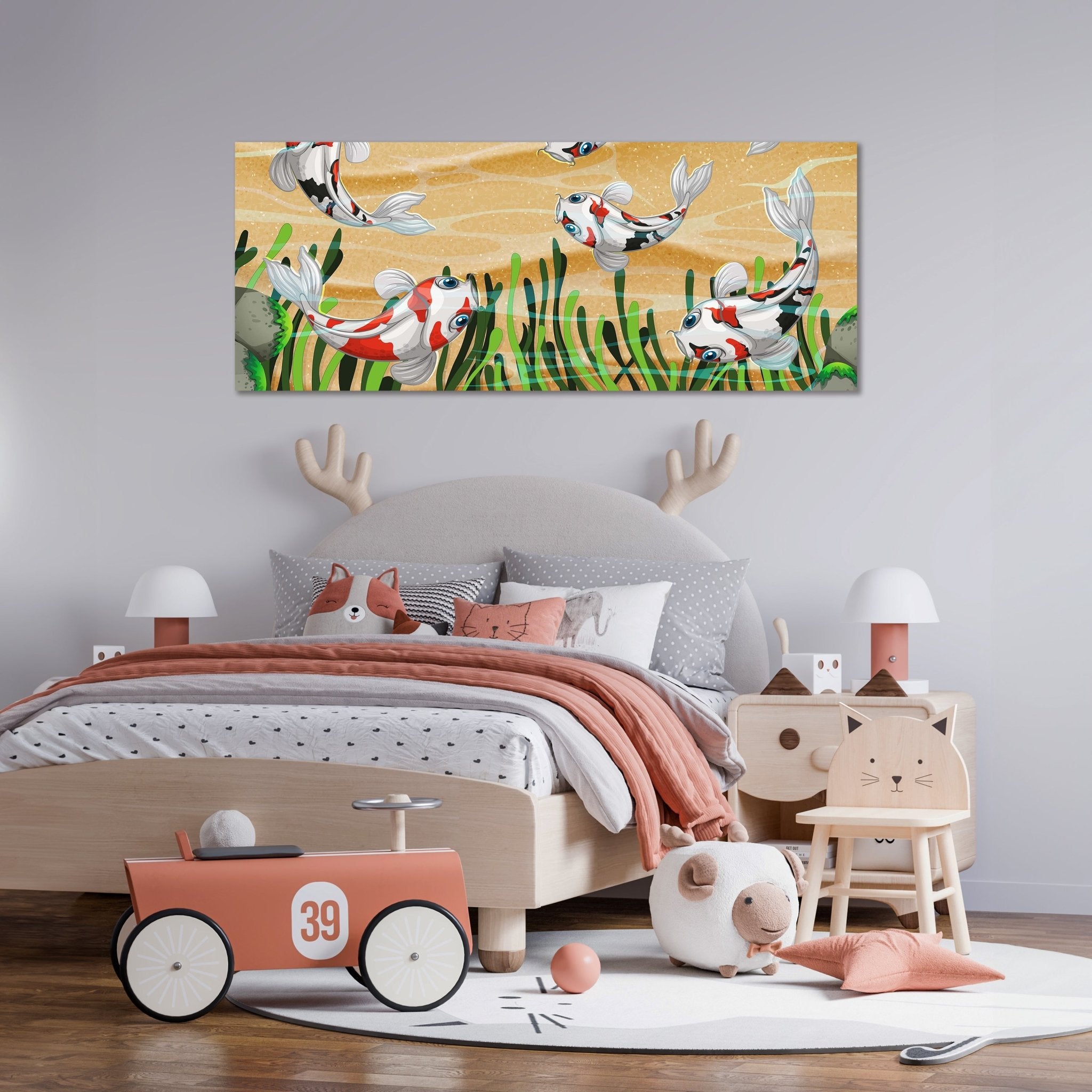 Leinwandbild Koi Fische in einem Teich M0861 kaufen - Bild 2 Leinwandbild Koi Fische in einem Teich M0861 kaufen - Bild 2