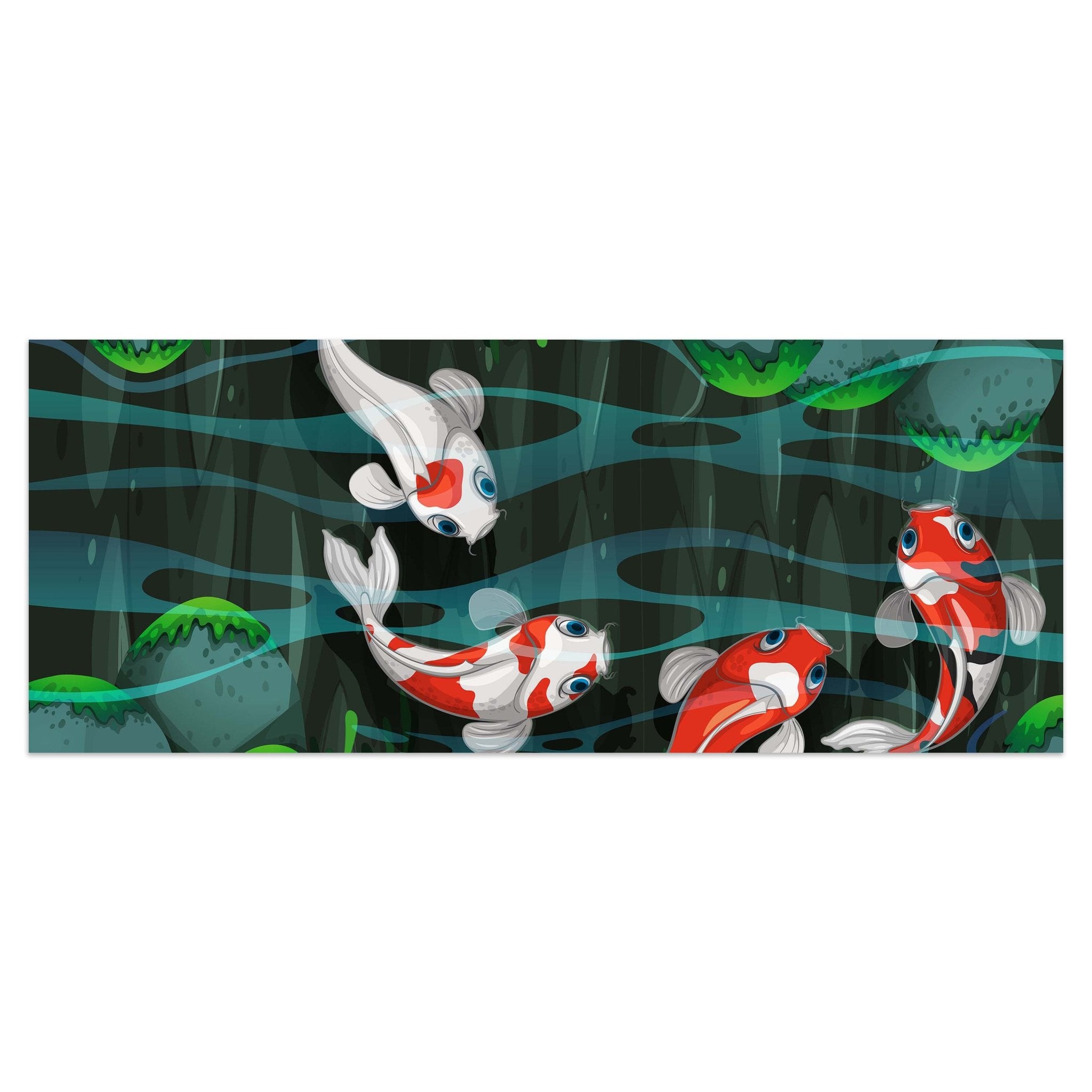 Leinwandbild Vier Fische schwimmen im Teich M0862 kaufen - Bild 1 Leinwandbild Vier Fische schwimmen im Teich M0862 kaufen - Bild 1