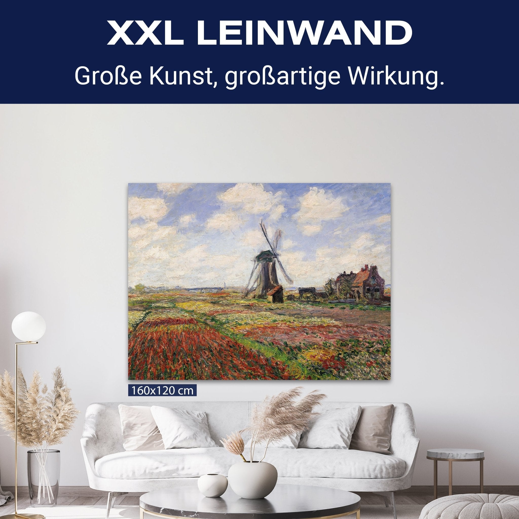 Leinwandbild Tulip Fields with the Rijnsburg Windmill, Claude Monet M0869 kaufen - Bild 9 Leinwandbild Tulip Fields with the Rijnsburg Windmill, Claude Monet M0869 kaufen - Bild 9