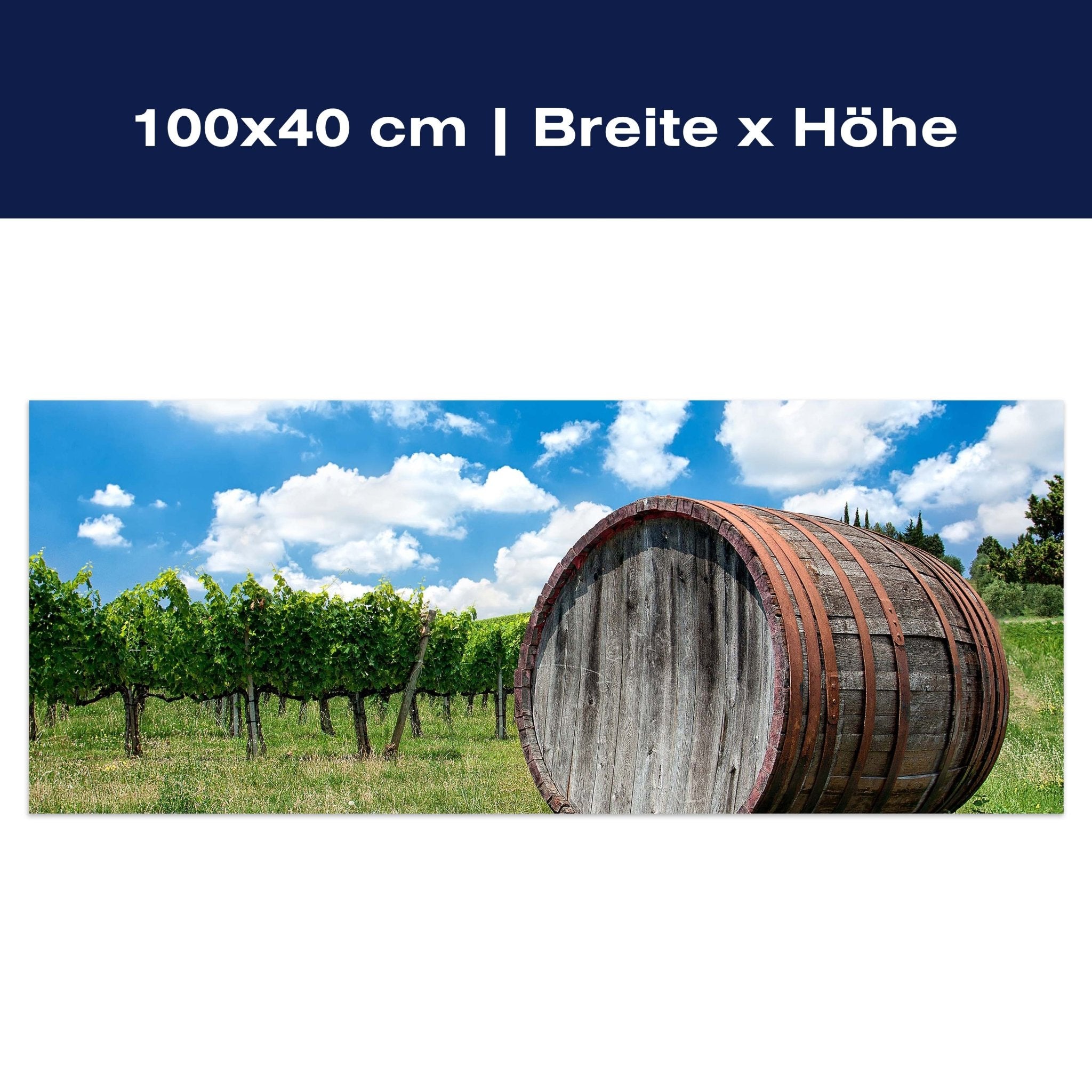 Leinwandbild Weinfass in der Toskana M0873 Leinwandbild Weinfass in der Toskana M0873