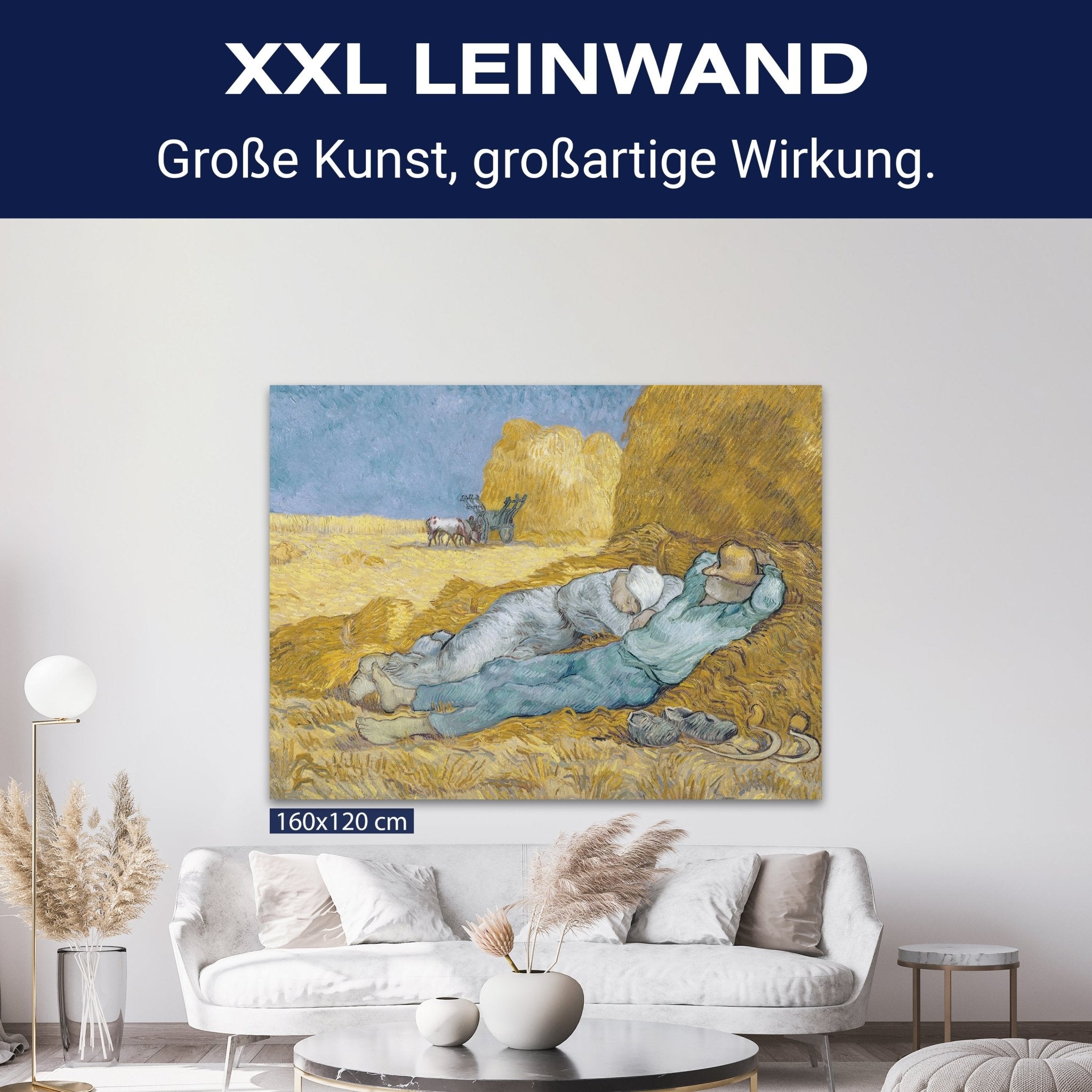 Leinwandbild Mittag oder Die Siesta, nach Millet, Vincent van Gogh M0875 kaufen - Bild 9 Leinwandbild Mittag oder Die Siesta, nach Millet, Vincent van Gogh M0875 kaufen - Bild 9