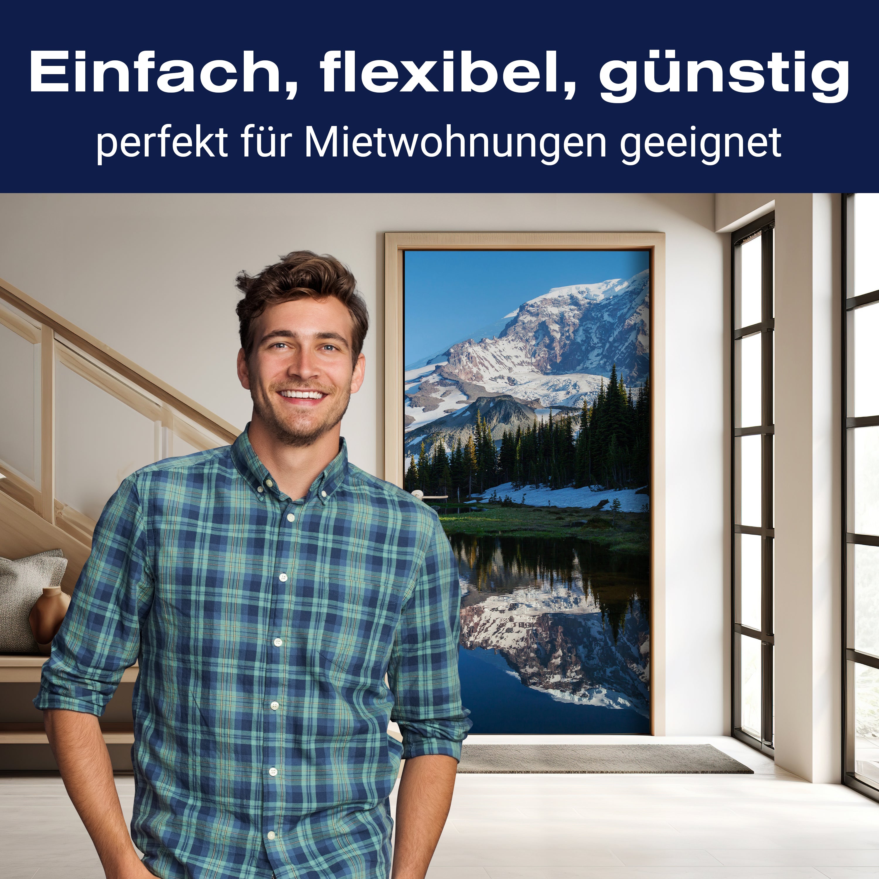 Türtapete Wald mit einem See auf einer Berglandschaft M0880 - Bild 3 Türtapete Wald mit einem See auf einer Berglandschaft M0880 - Bild 3